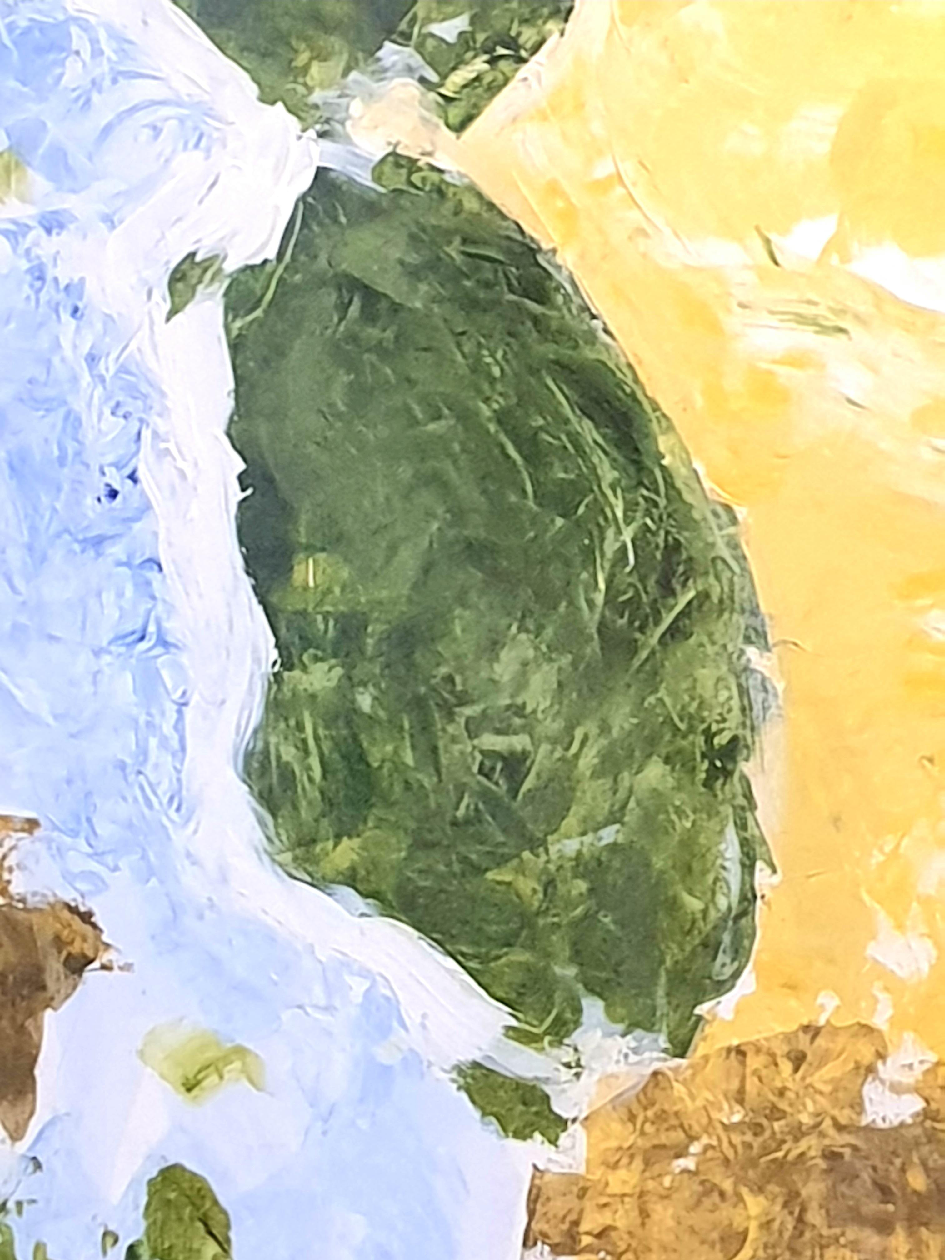 Expresionista Abstracto Contemporáneo Acrílico sobre Papel, 'Homenaje a Debussy'. - Abstract Painting Beige de Christian Manoury 
