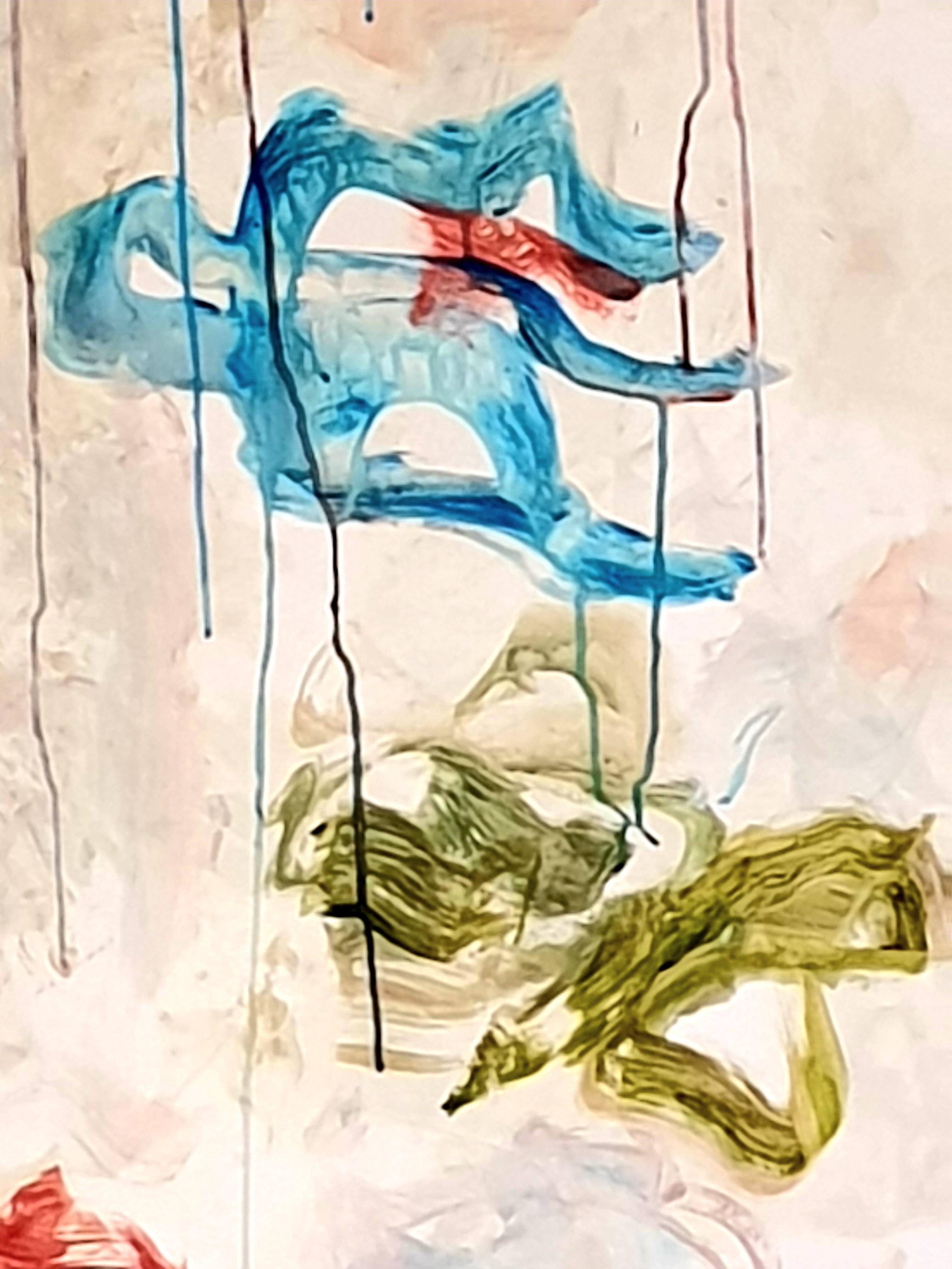 Expresionista Abstracto Contemporáneo Acrílico sobre Papel, 'Homenaje a Debussy'. en venta 2