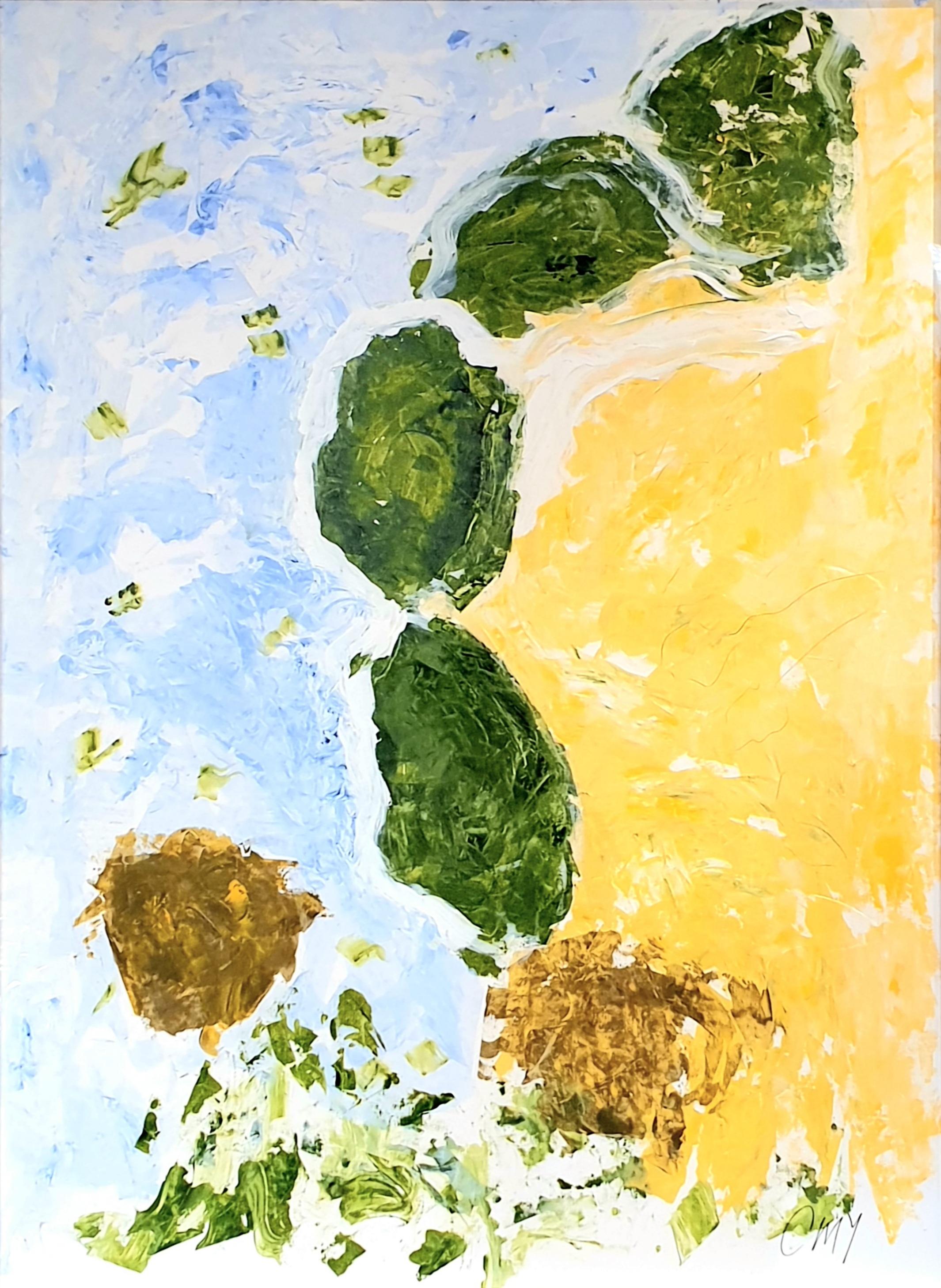 Abstract Painting de Christian Manoury  - Expresionista Abstracto Contemporáneo Acrílico sobre Papel, 'Homenaje a Debussy'.