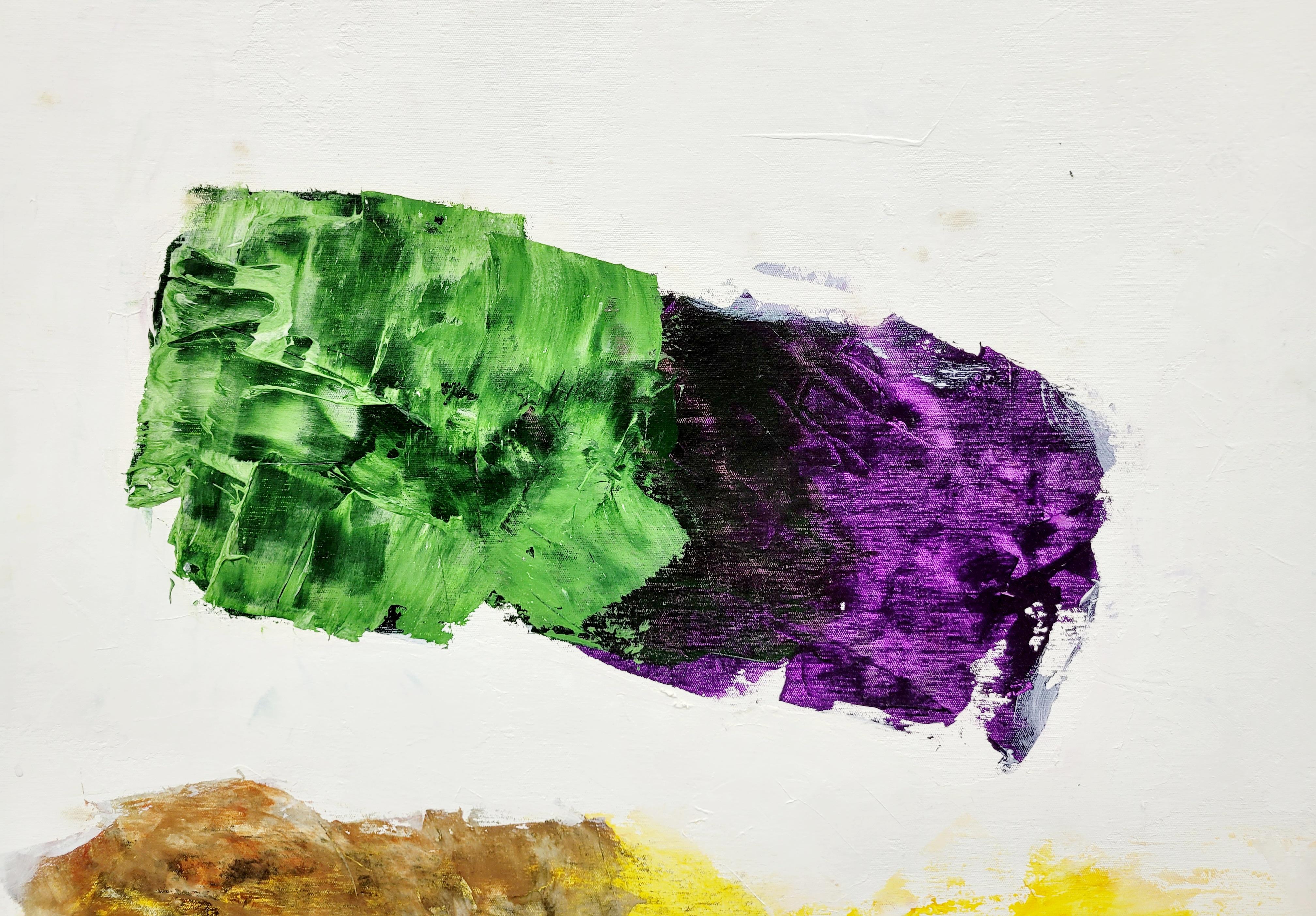 Espressionista astratto contemporaneo,  Acrilico su tela con campitura a colori. in vendita 5
