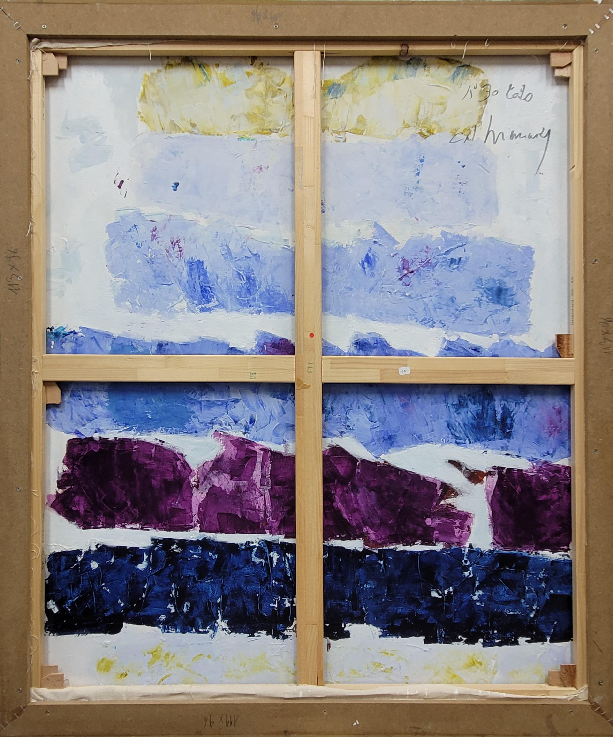 Espressionista astratto contemporaneo,  Acrilico su tela con campitura a colori. in vendita 7