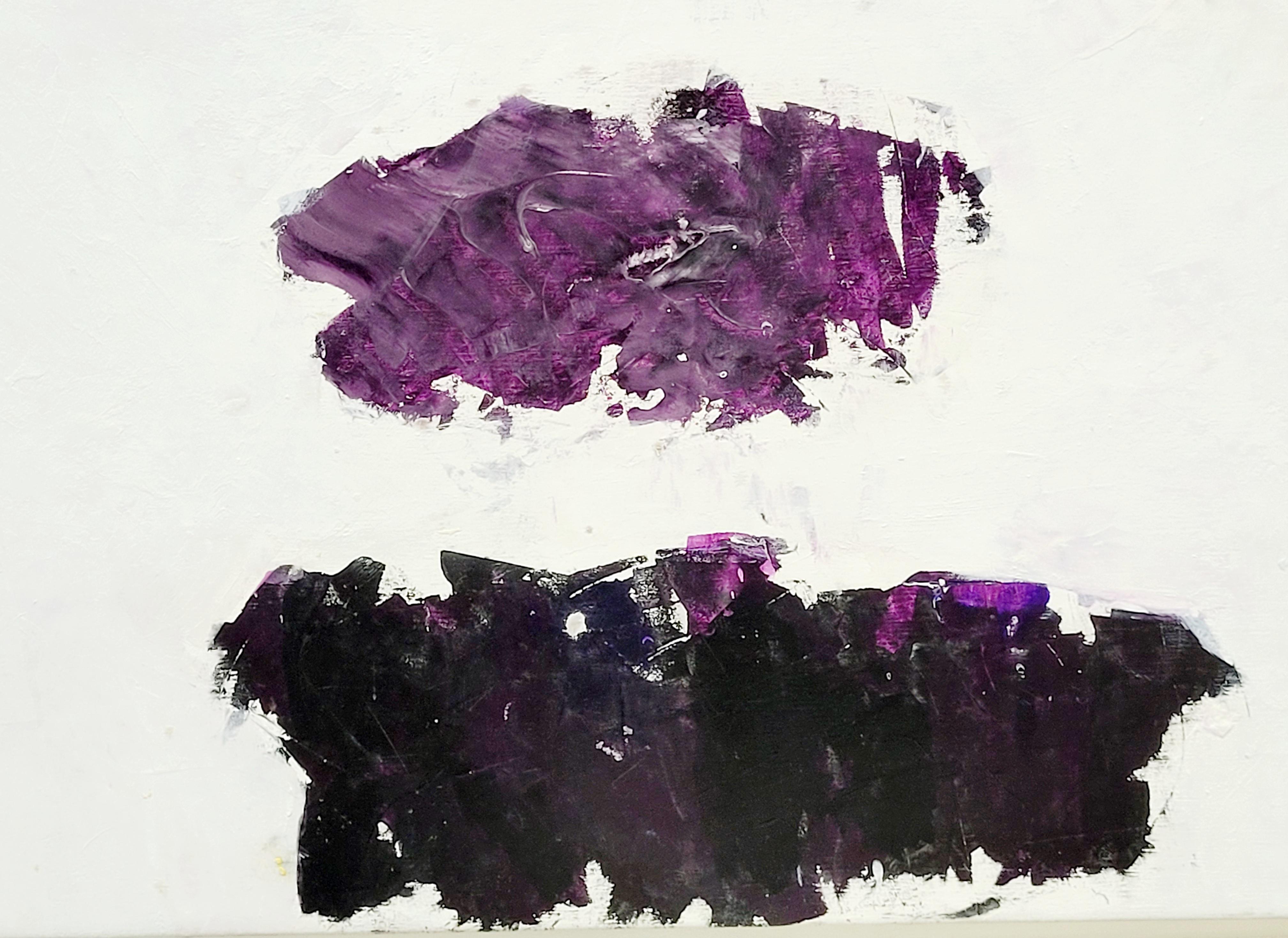 Expressionniste abstrait contemporain,  Acrylique Color-Field sur toile. - Beige Landscape Painting par Christian Manoury 