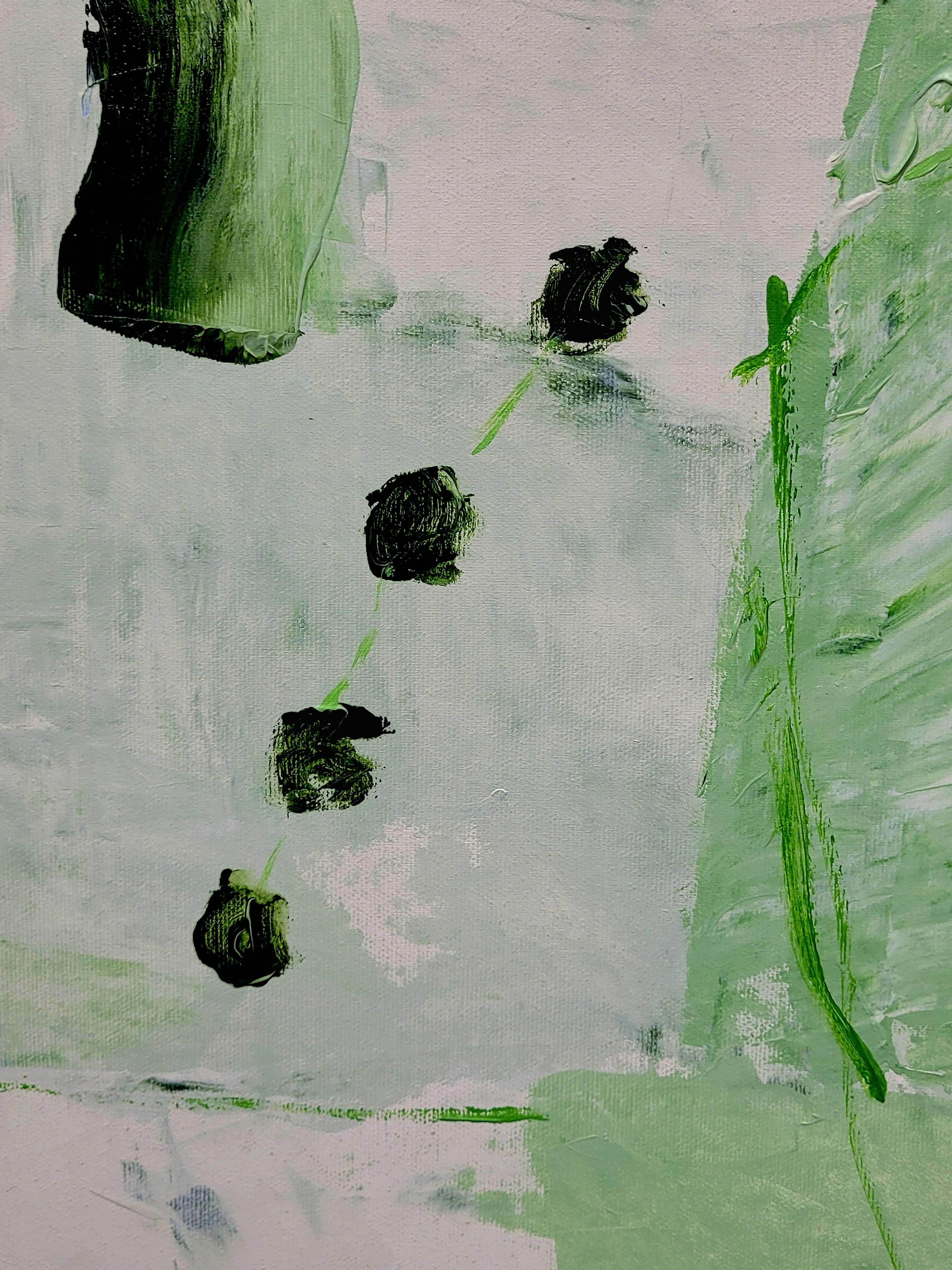 Paesaggio astratto espressionista contemporaneo con campiture di colore, Les Champs II in vendita 5