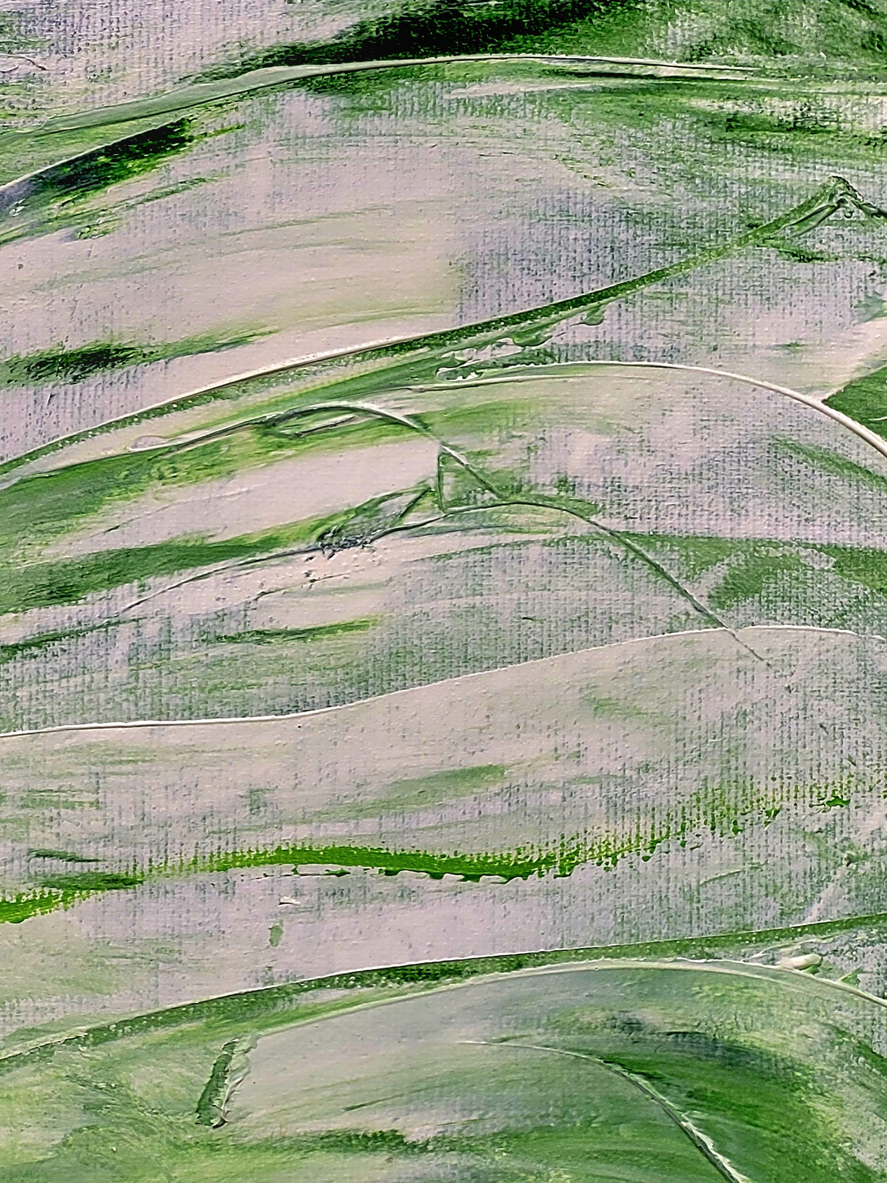 Paesaggio astratto espressionista contemporaneo con campiture di colore, Les Champs II in vendita 6