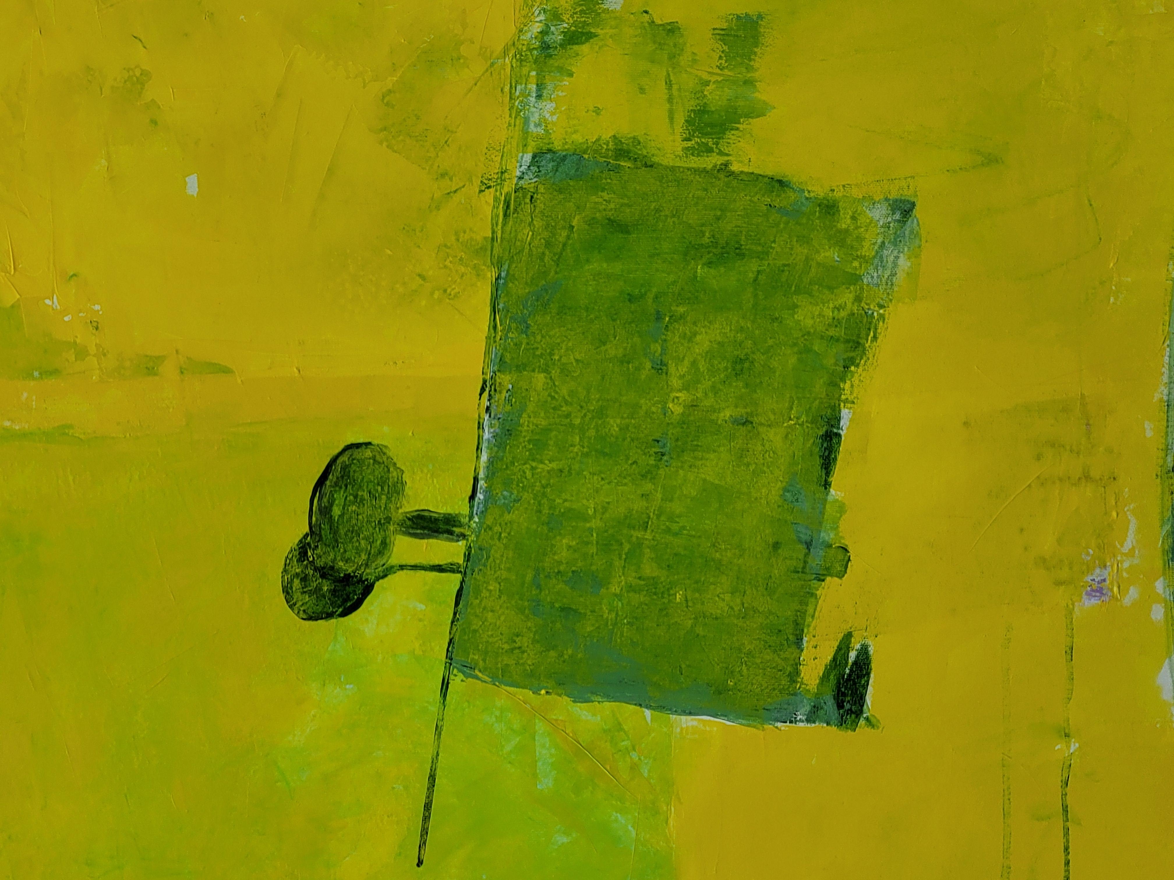 Paesaggio a campiture di colore dell'Espressionismo Astratto Contemporaneo, Les Champs IV - Painting di Christian Manoury 