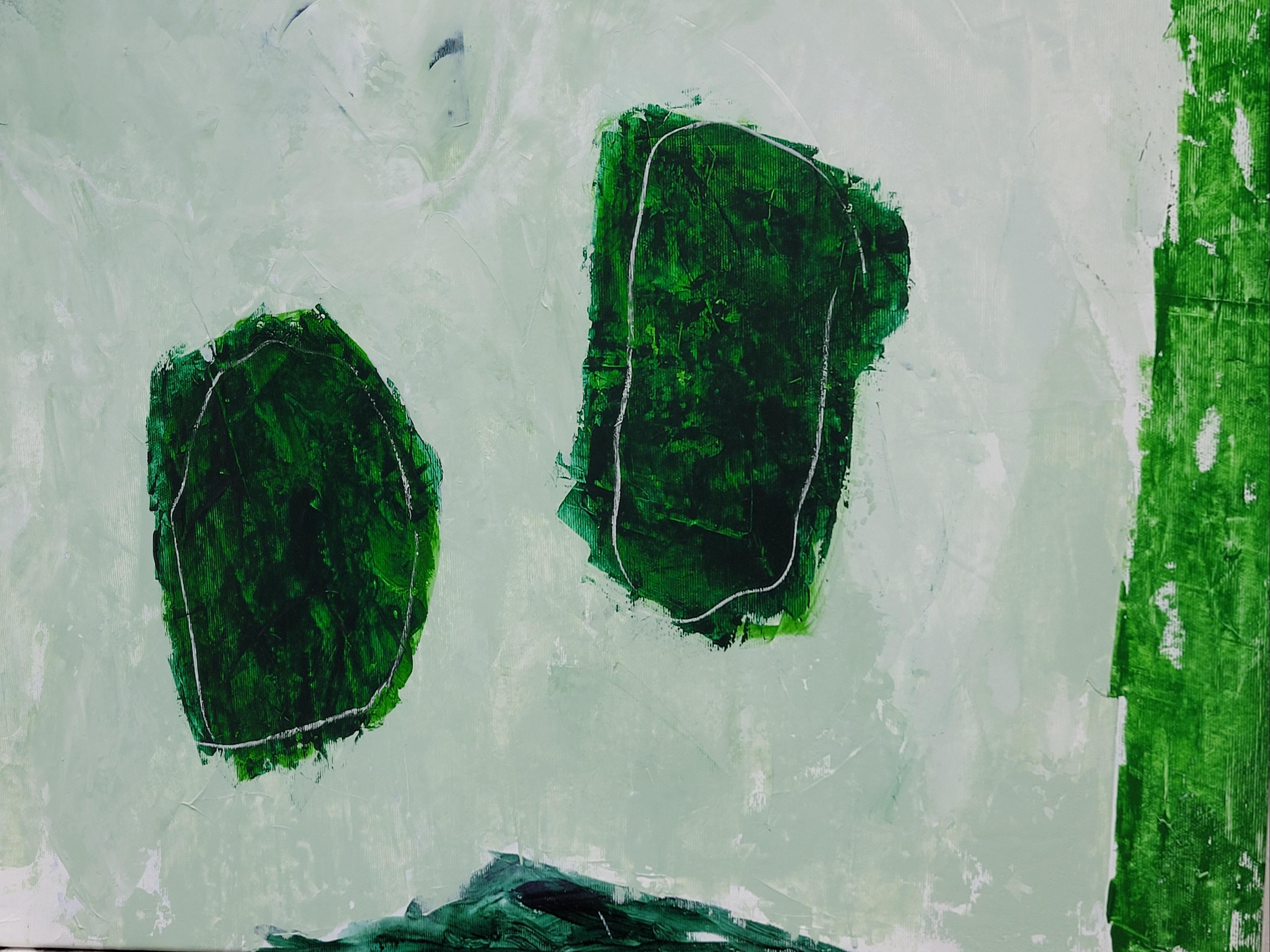 Paesaggio astratto espressionista contemporaneo con campo di colore, Les Champs V in vendita 6