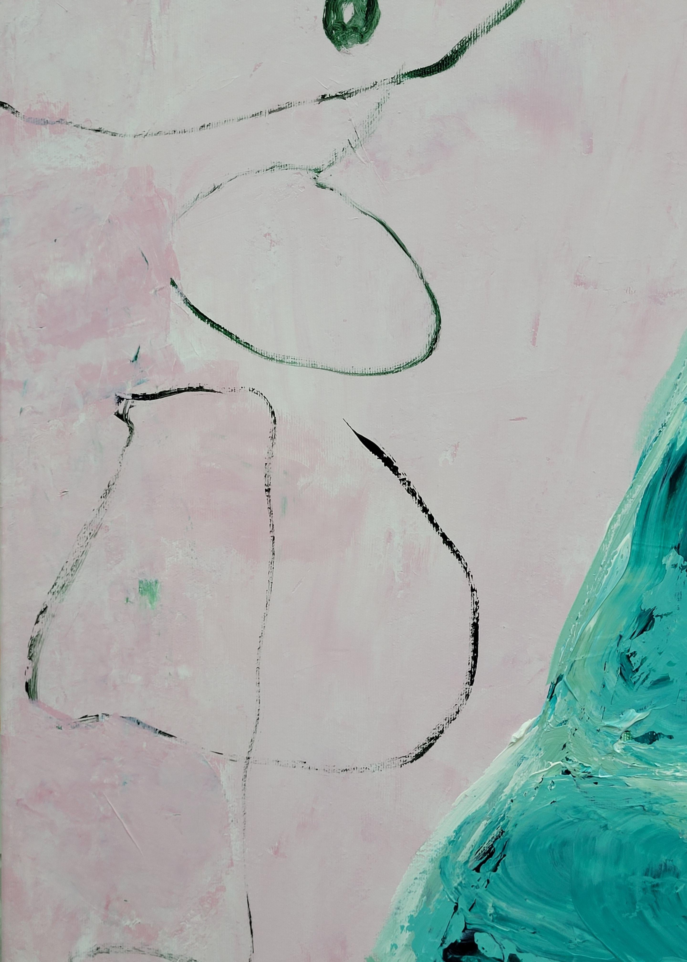 Paesaggio astratto espressionista contemporaneo con campo di colore, Les Champs V in vendita 1