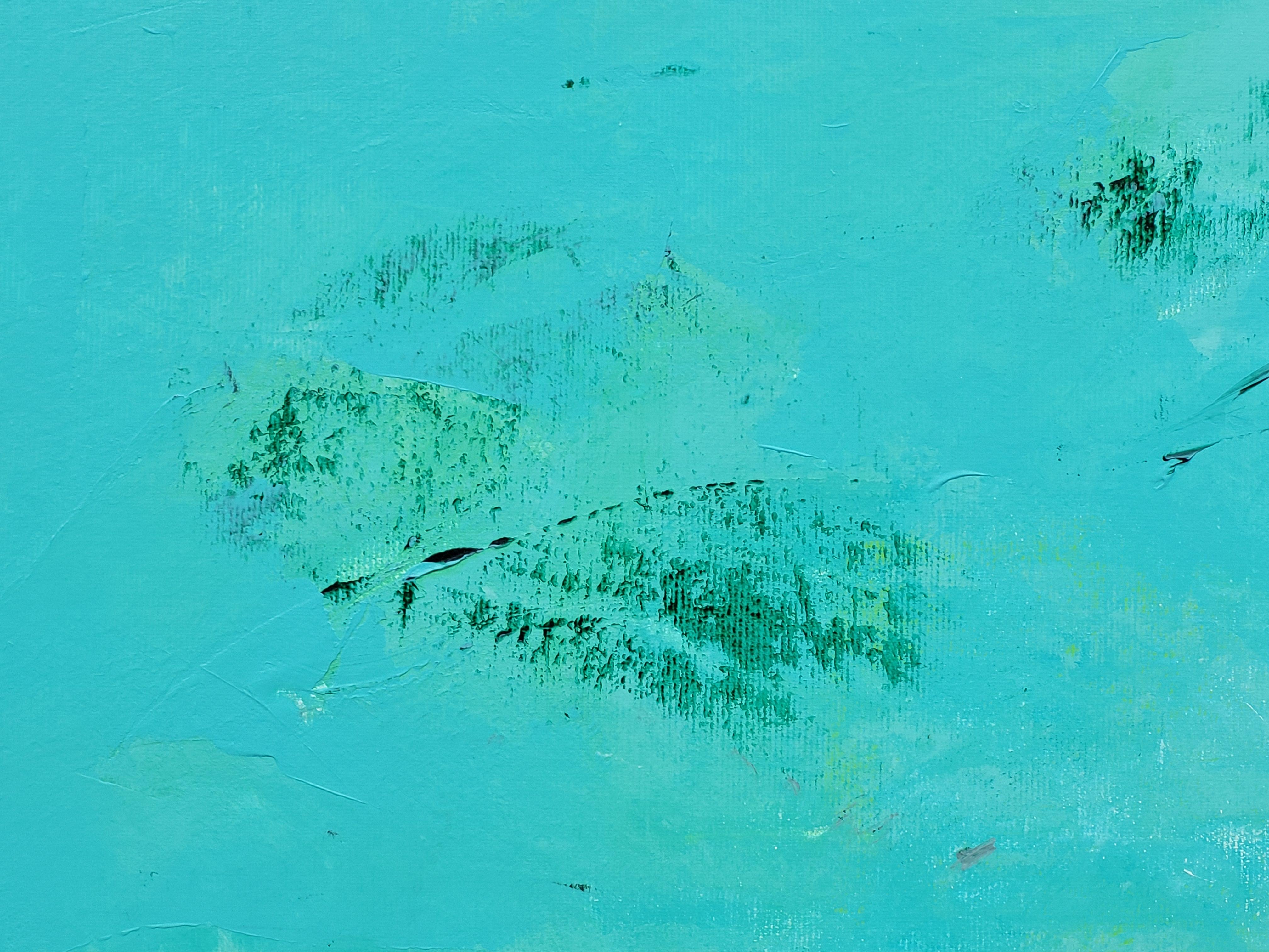 Paesaggio astratto espressionista contemporaneo con campo di colore, Les Champs VI in vendita 2