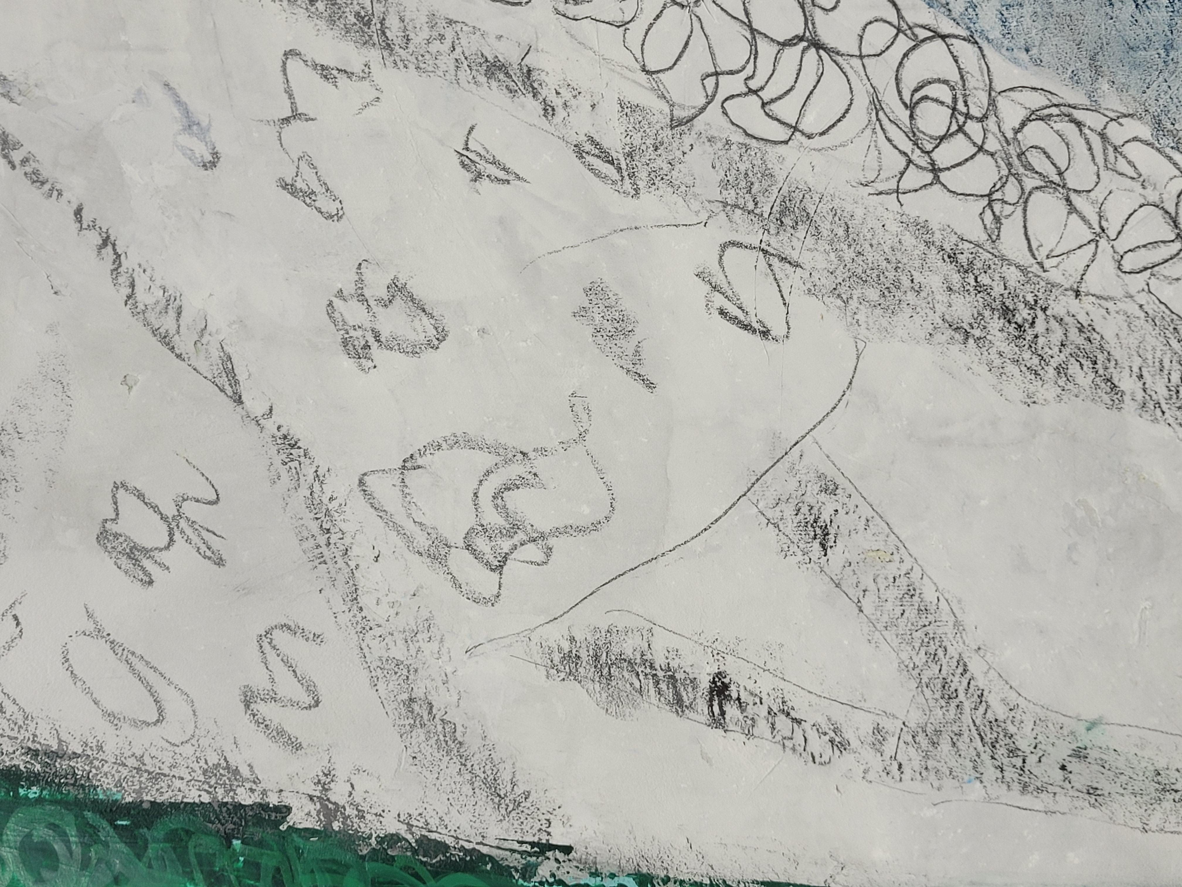 Paesaggio astratto espressionista contemporaneo con campo di colore  Gli Champs VII in vendita 5