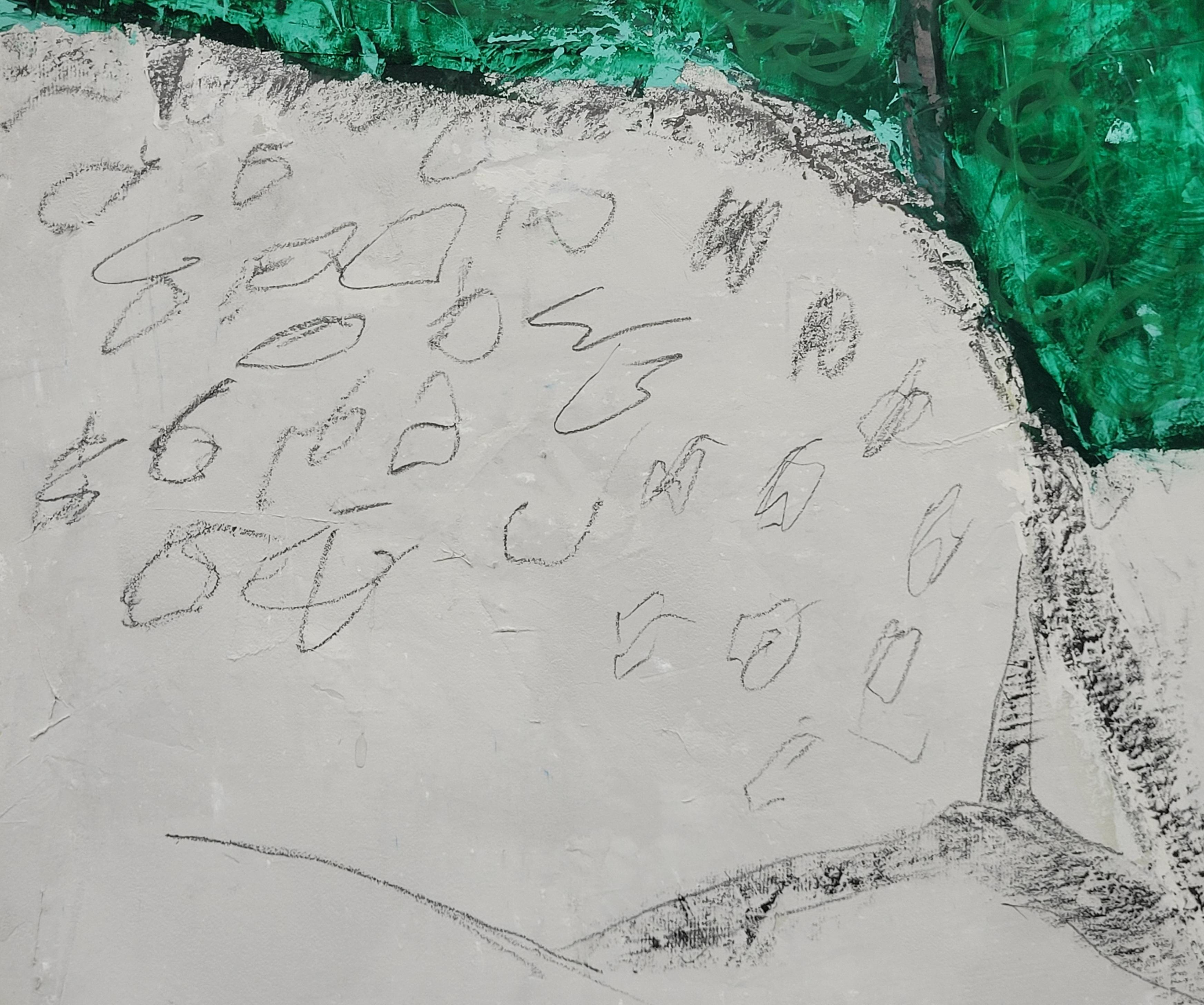 Paesaggio astratto espressionista contemporaneo con campo di colore  Gli Champs VII in vendita 1