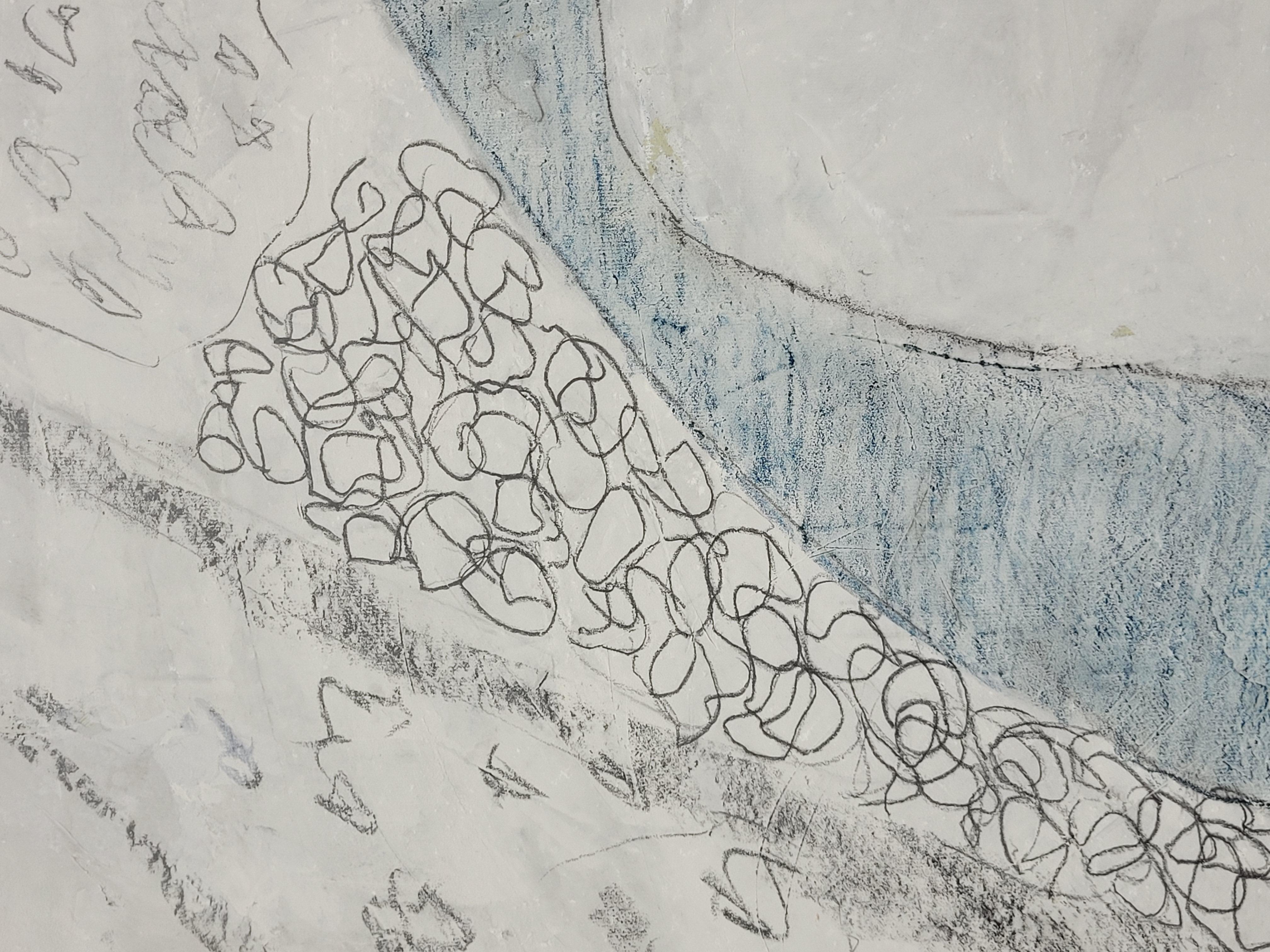Paesaggio astratto espressionista contemporaneo con campo di colore  Gli Champs VII in vendita 4