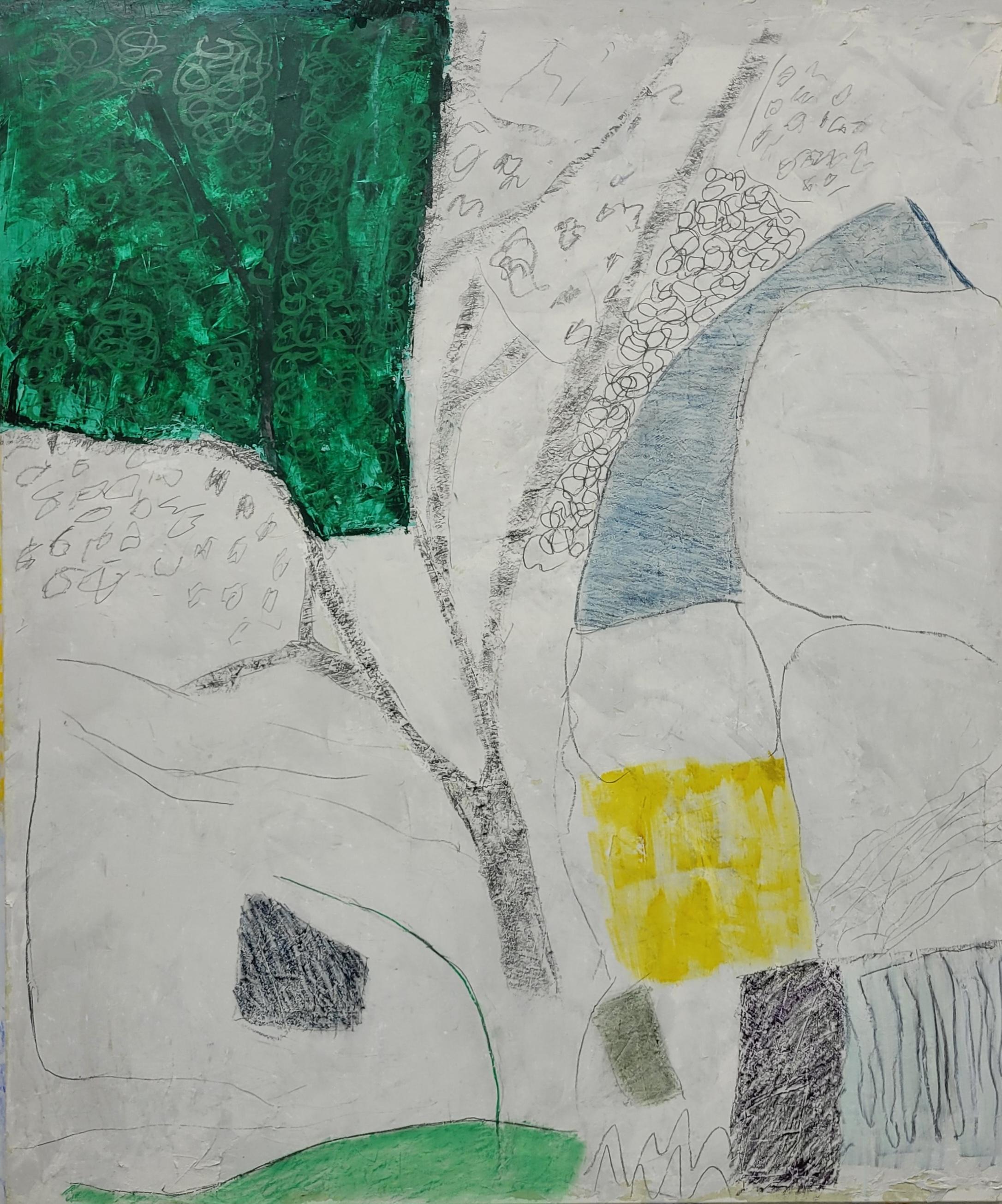 Paesaggio astratto espressionista contemporaneo con campo di colore  Gli Champs VII