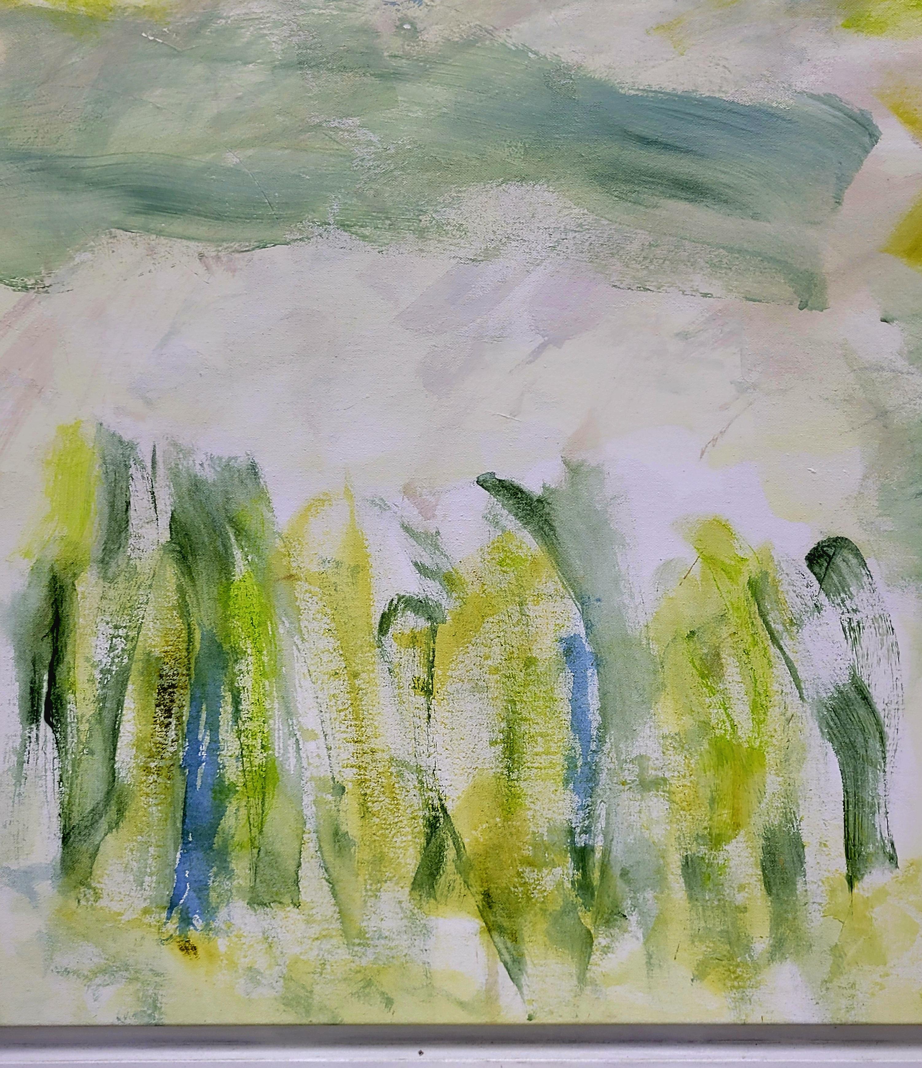 Espressionista astratto contemporaneo,  Paesaggio a colori.  Les Champs VIII. - Painting di Christian Manoury 