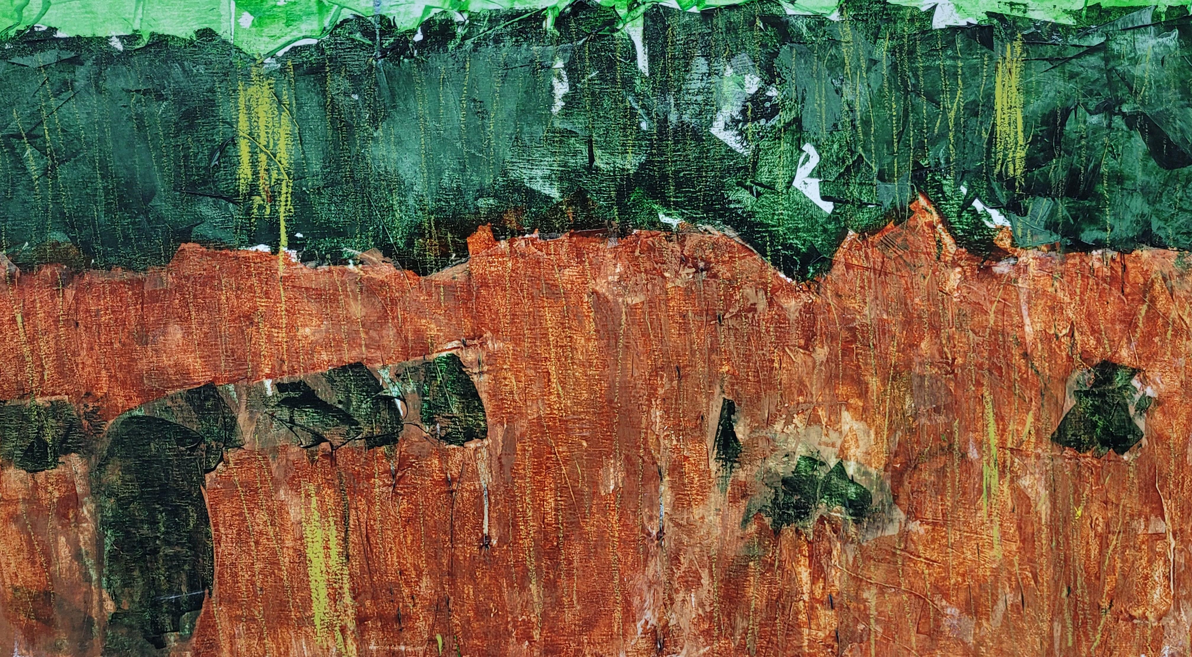 Contemporary Abstract Expressionist Color-Field Landscape.  Les Champs XI. (Sonstige Kunststile), Painting, von Christian Manoury 