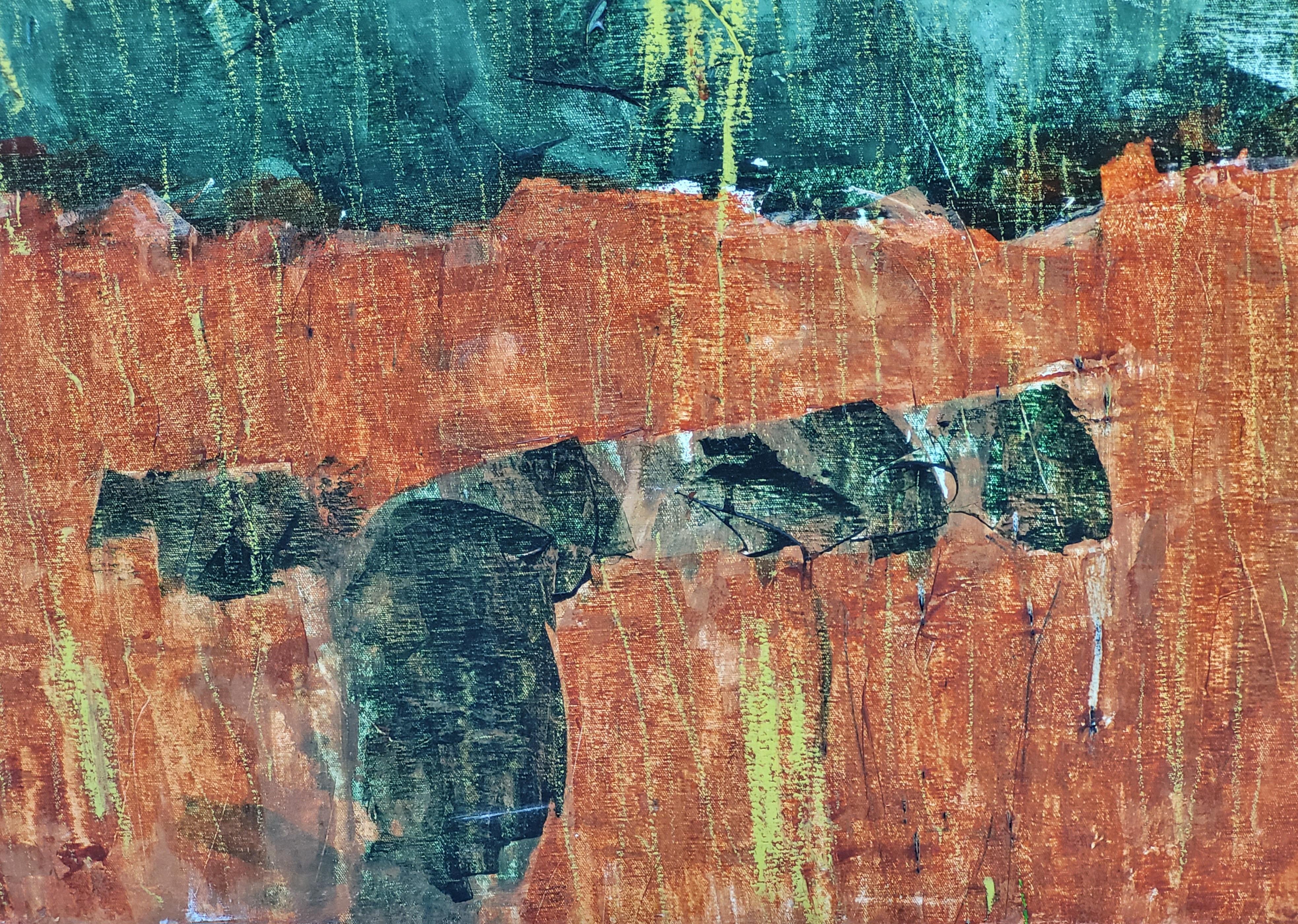Contemporary Abstract Expressionist Color-Field Landscape.  Les Champs XI. im Angebot 4