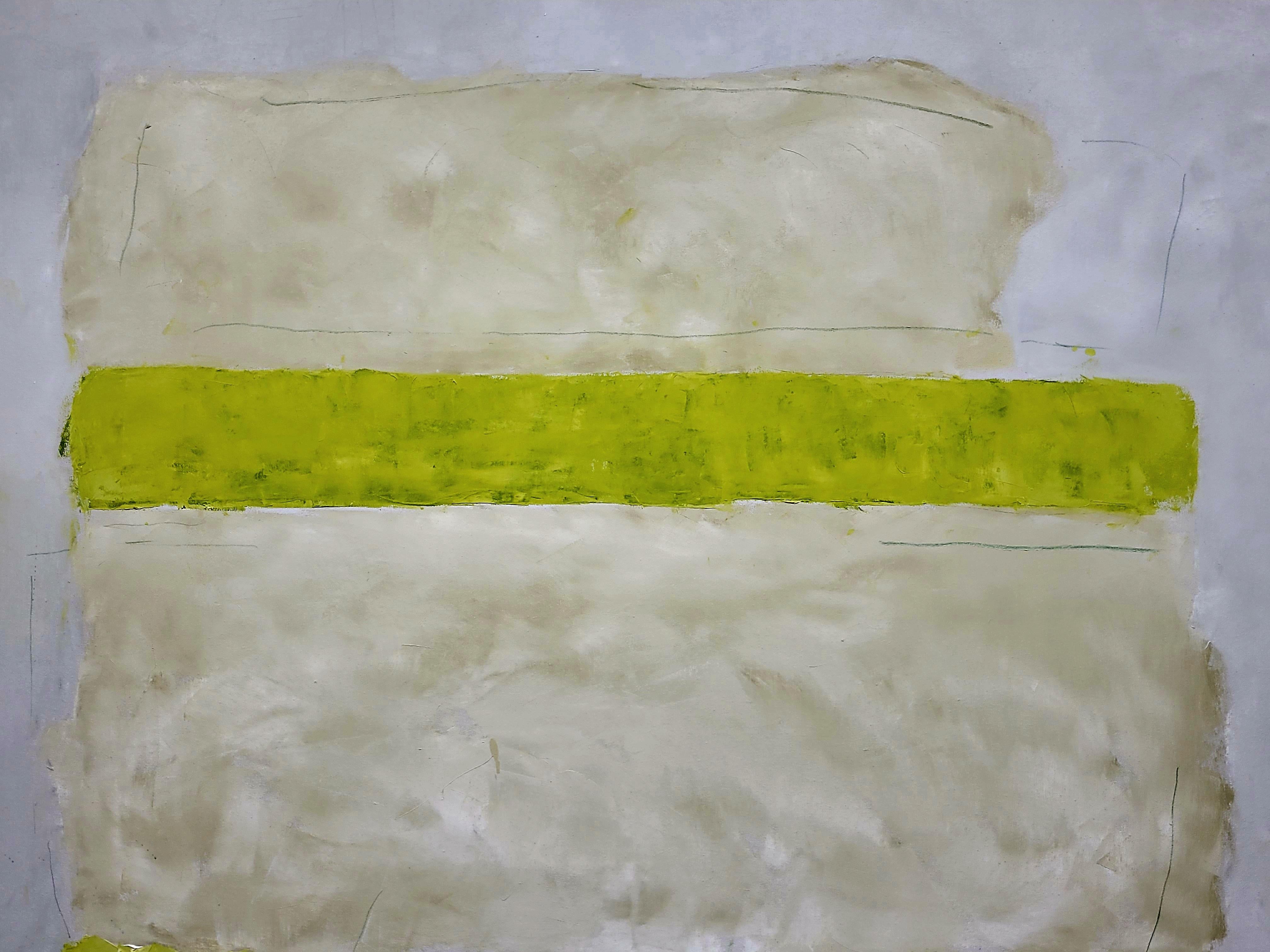 Ein zeitgenössisches abstraktes expressionistisches Farbfeld-Öl auf Baumwoll-Leinwand des französischen Künstlers Christian Manoury. Signiert auf der Rückseite der Leinwand und präsentiert in einem schlichten weißen Tragrahmen. 

Dieses Kunstwerk
