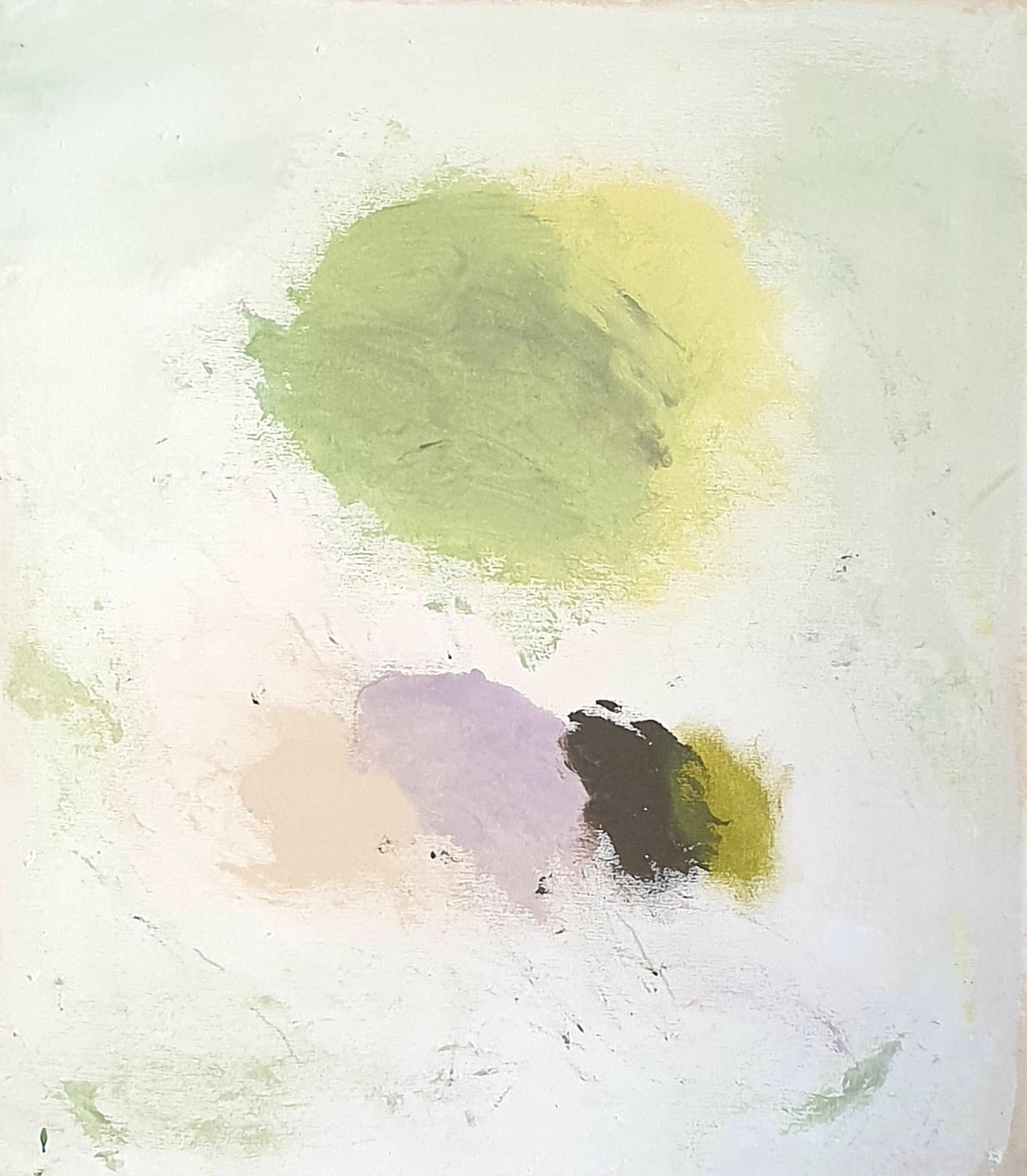 Contemporary French Abstract Expressionist Acrylic on Canvas.