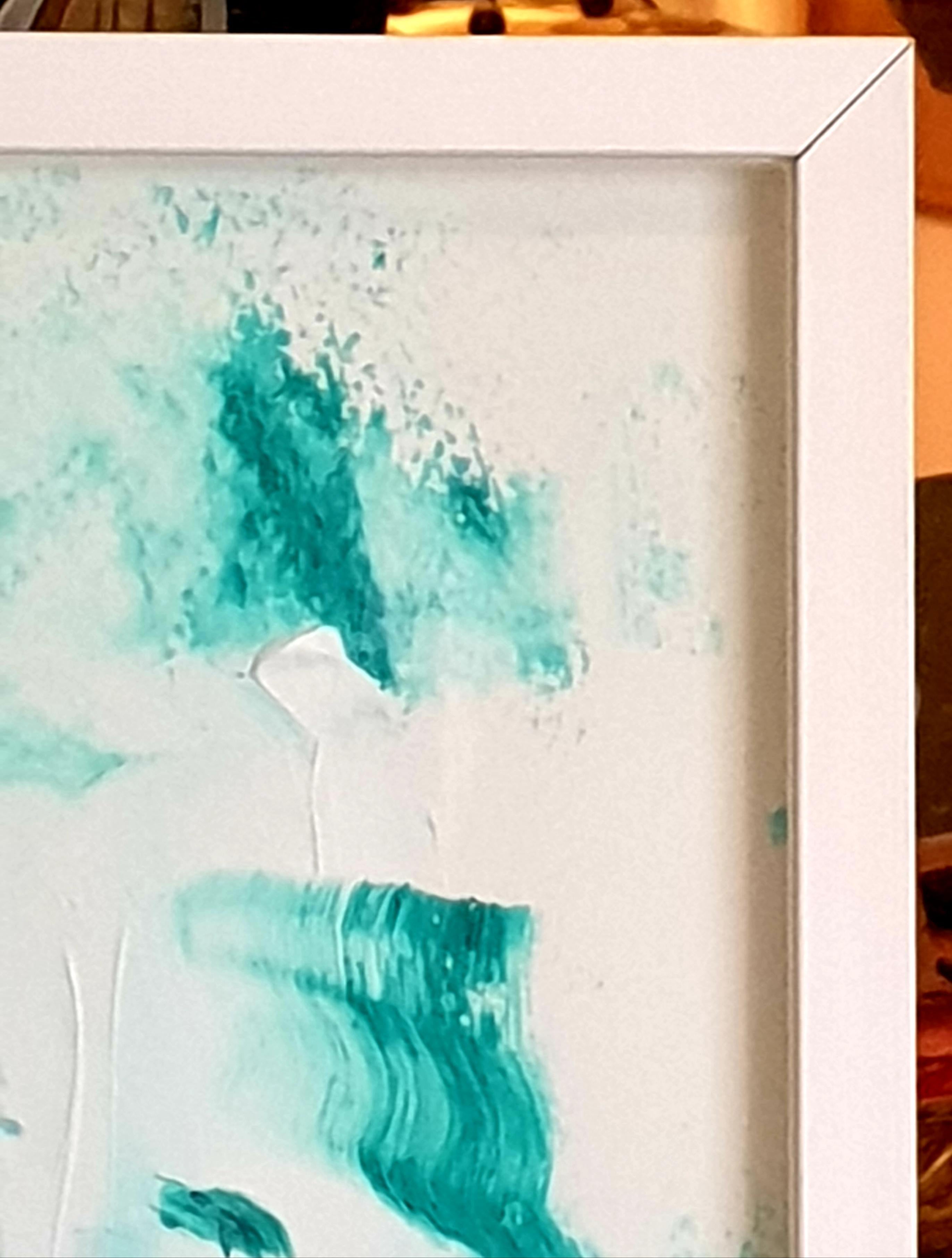 Contemporary French Abstract Expressionist Acrylic on Paper. For Sale 8