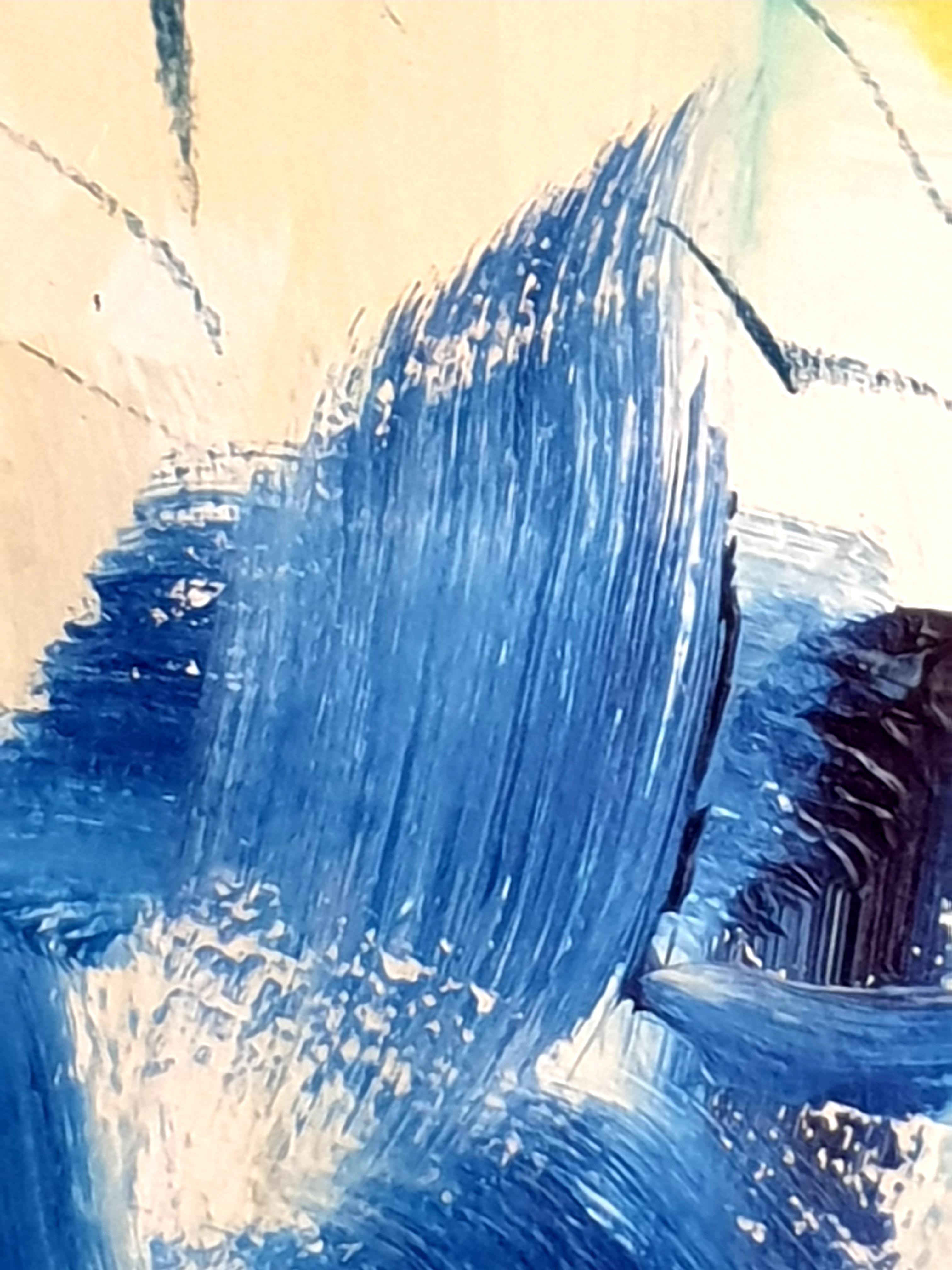 Contemporary French Abstract Expressionist Acrylic on Paper. For Sale 10