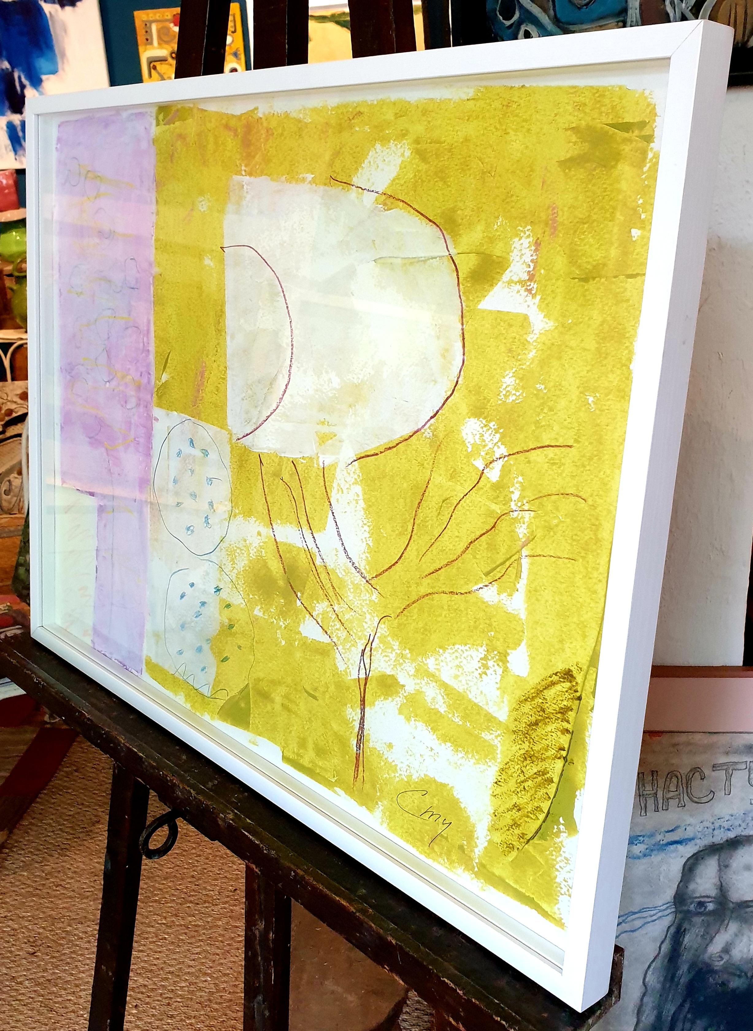 Contemporary French Abstract Expressionist Acrylic on Paper. For Sale 9
