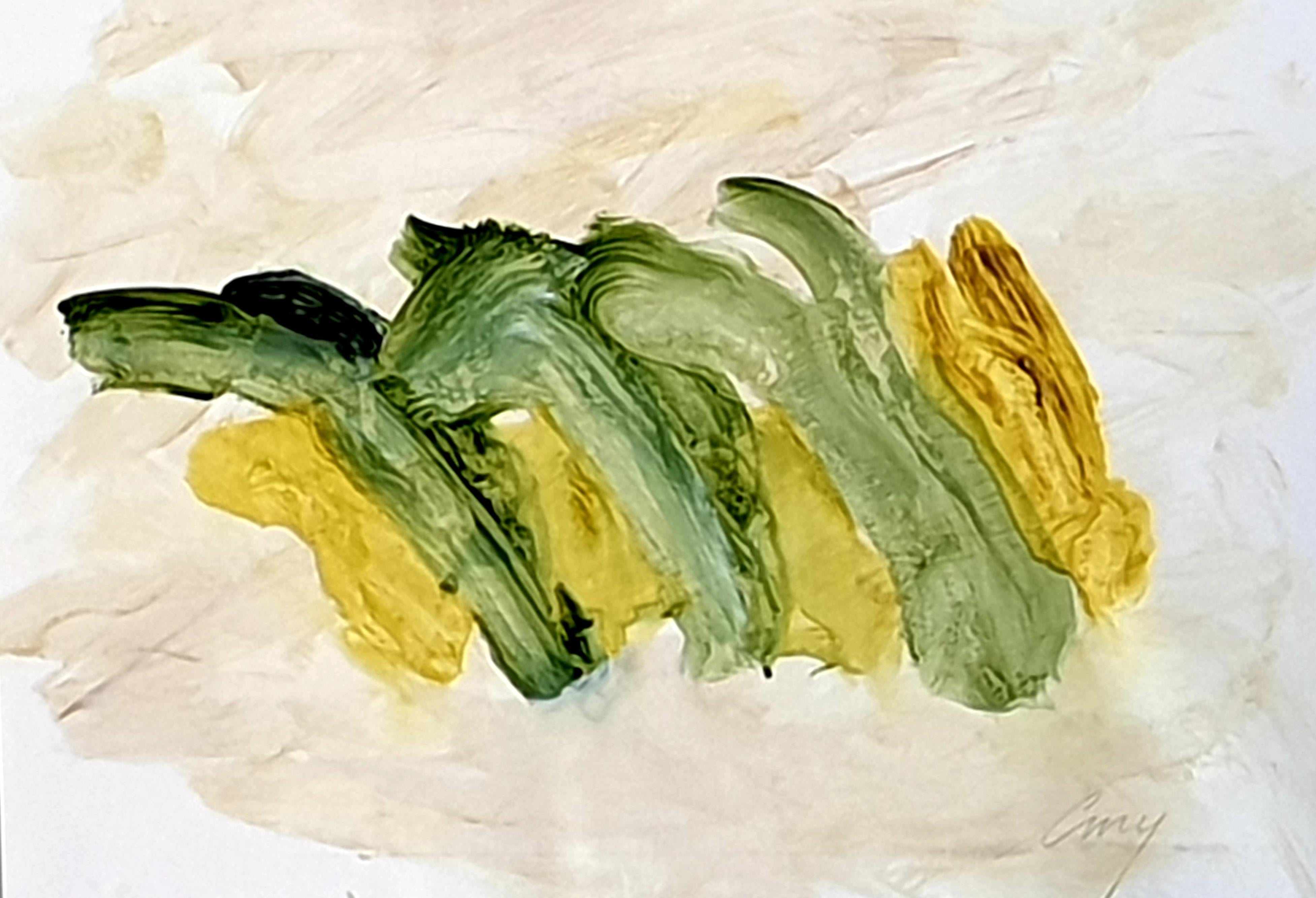 Acrilico su carta dell'Espressionismo astratto francese contemporaneo.... - Painting Impressionismo astratto di Christian Manoury 