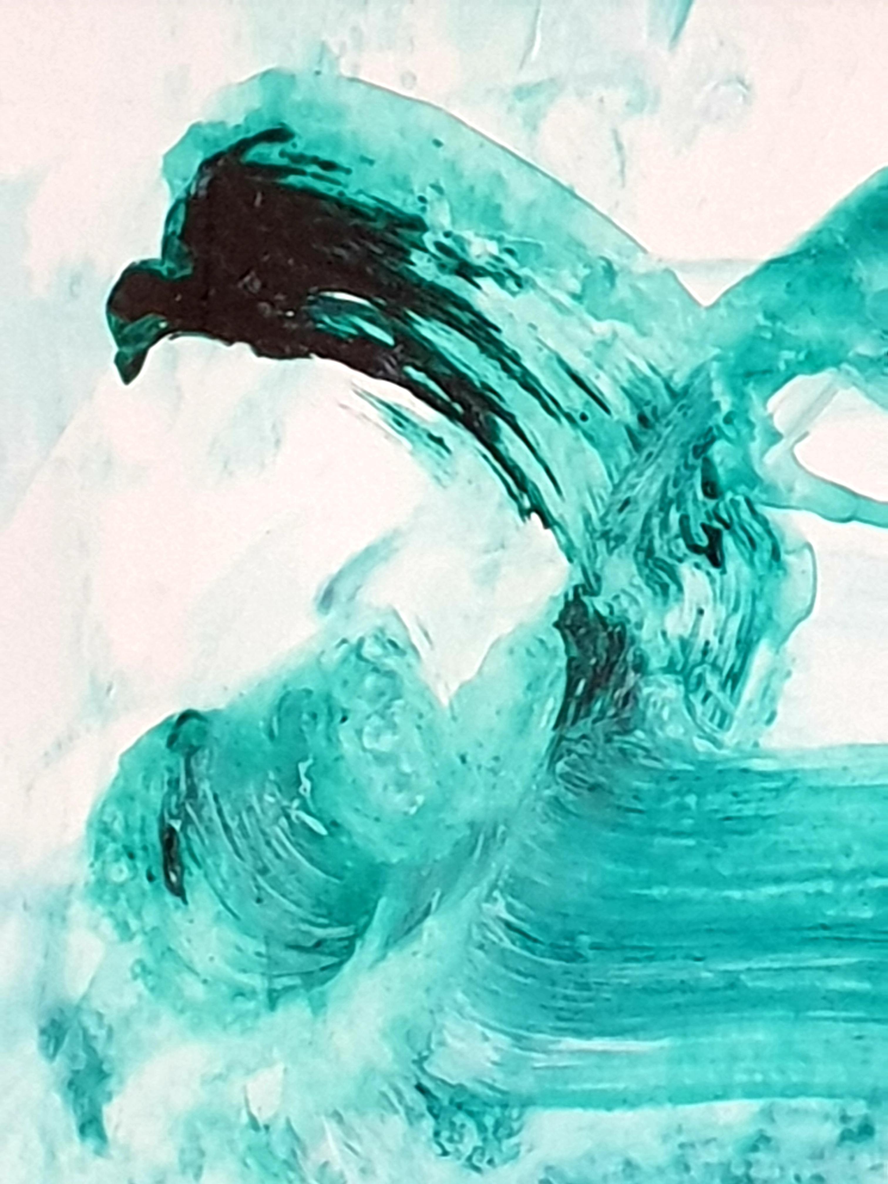 Contemporary French Abstract Expressionist Acrylic on Paper. For Sale 7