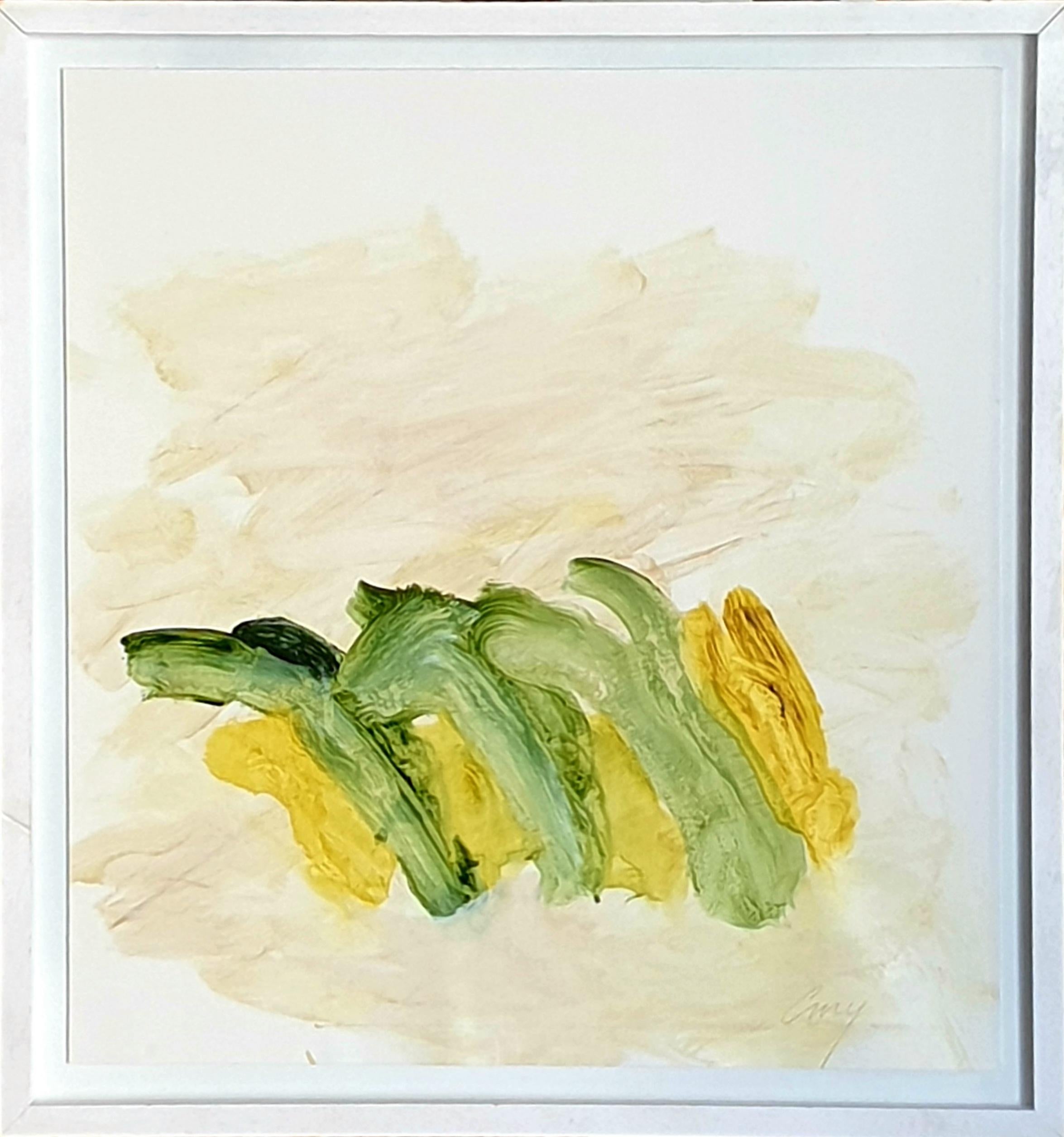 Abstract Painting di Christian Manoury  - Acrilico su carta dell'Espressionismo astratto francese contemporaneo....