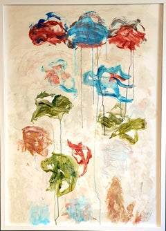 Omaggio a Debussy: Acrilico astratto contemporaneo su carta, 145x105 cm