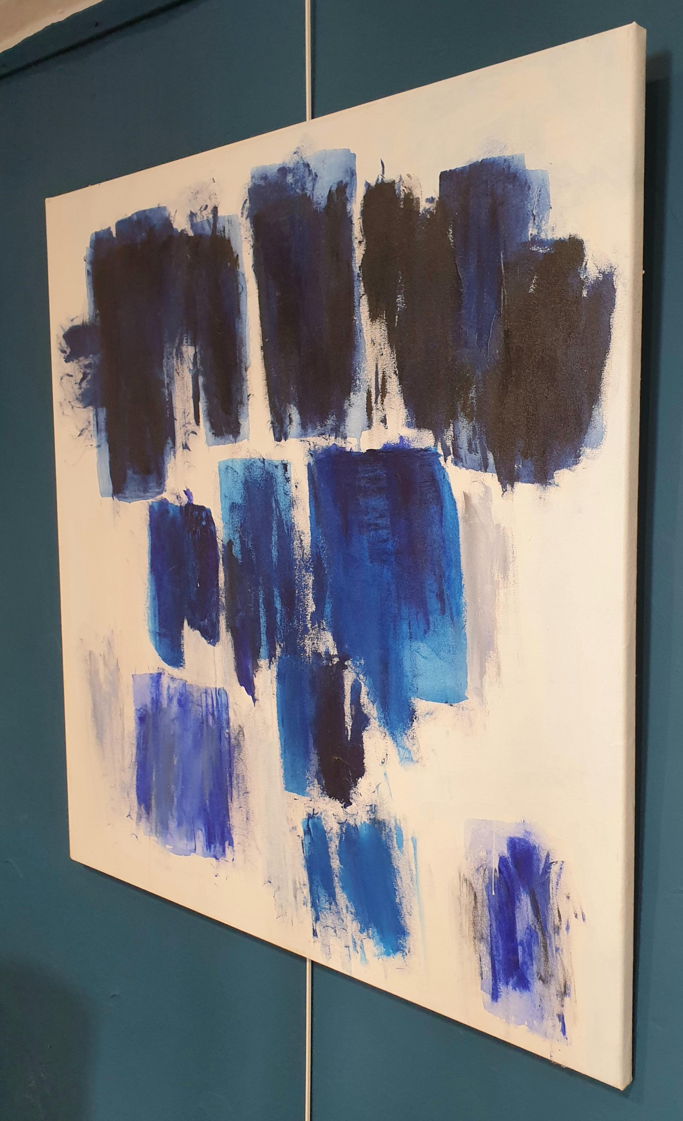 Large Contemporary French Abstract Expressionist Acrylic on Canvas. For Sale 7