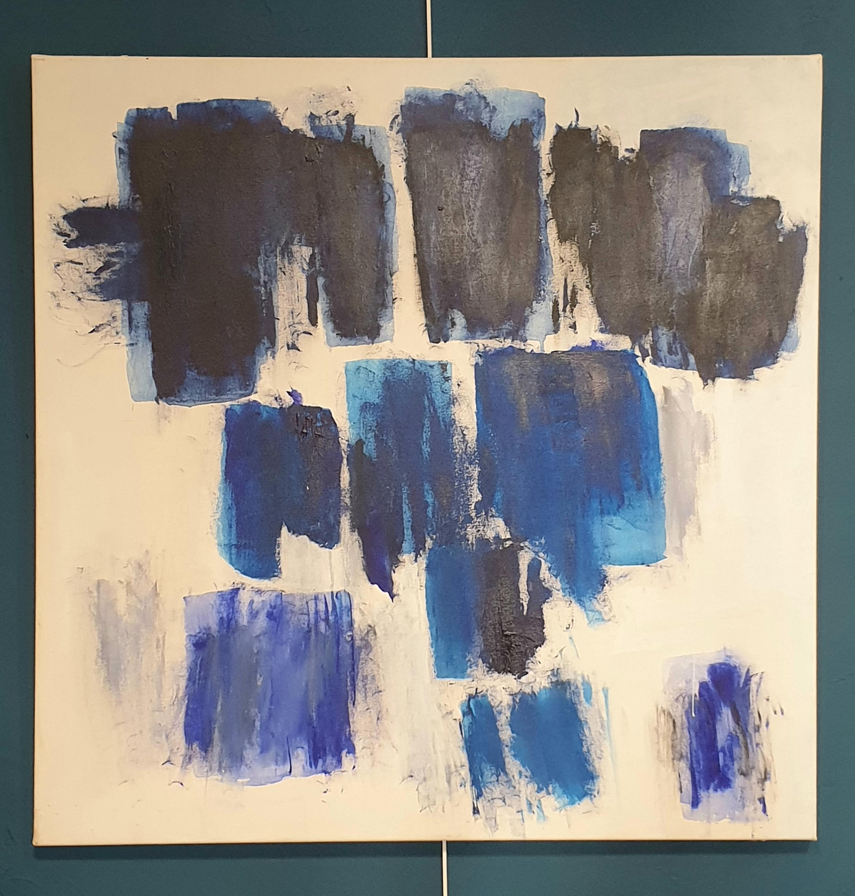 Large Contemporary French Abstract Expressionist Acrylic on Canvas. For Sale 8