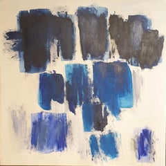 Large Contemporary French Abstract Expressionist Acrylic on Canvas.