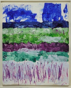 Les Champs X, Abstract Expressionist Acrylic on Canvas, 103x82 cm
