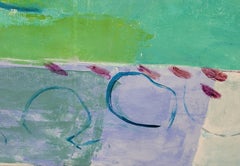 Les Champs XII, Abstract Expressionist Acrylic on Canvas, 46x61 cm