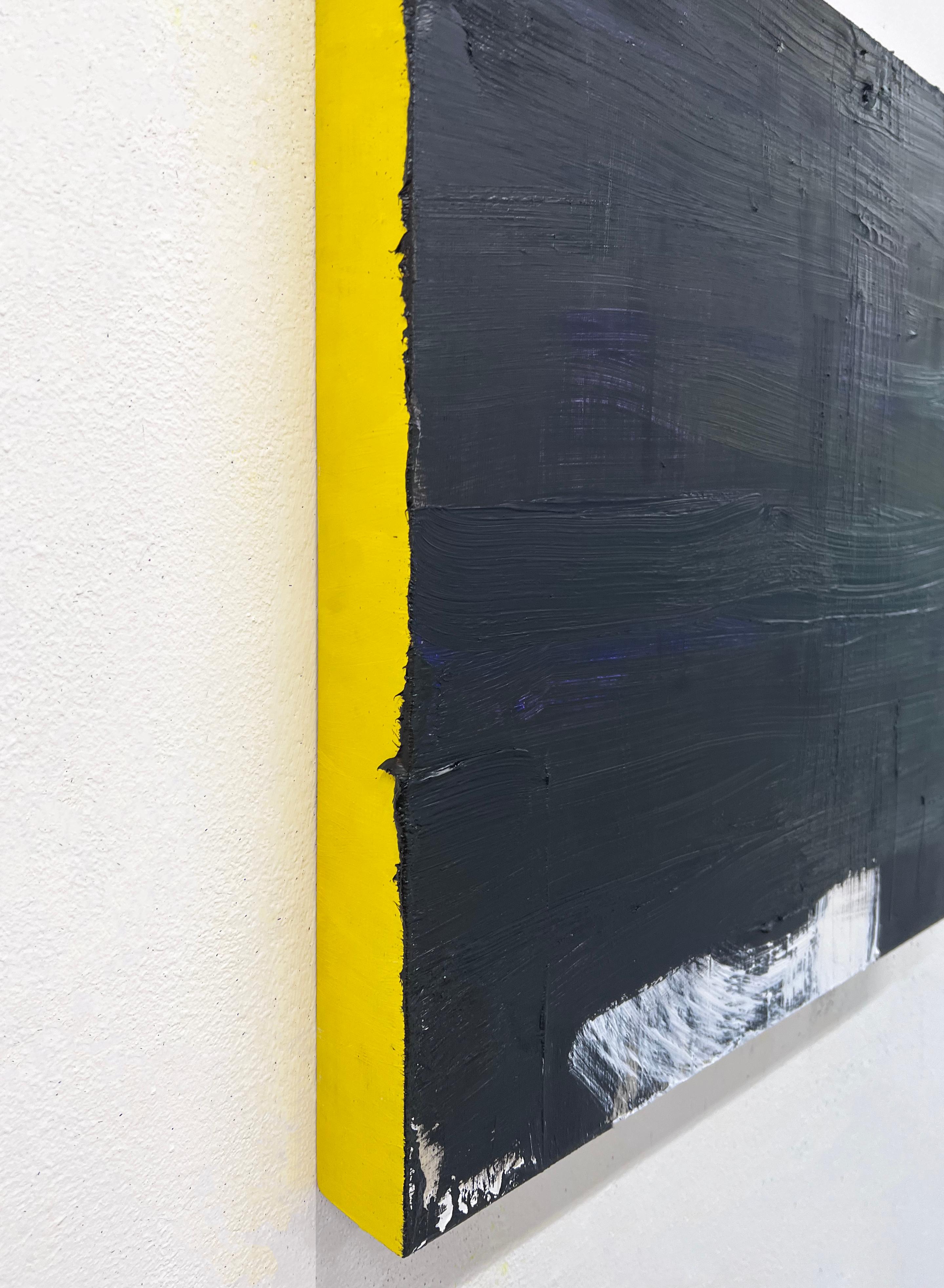 Dawn -  original abstract painting on linen - Black Abstract Painting by Christian Möller
