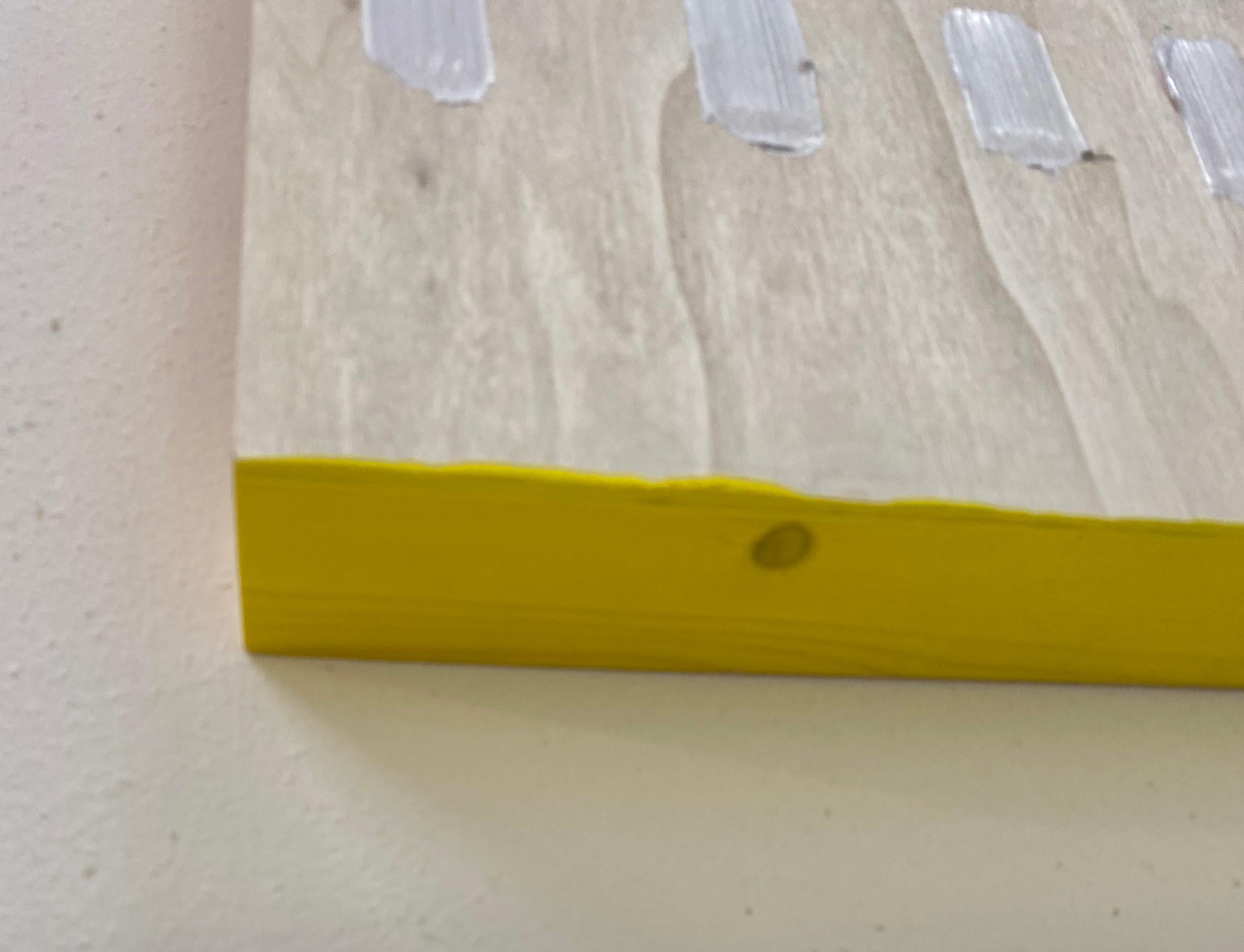 Pittura ottimista II  - acrilico su legno in vendita 2
