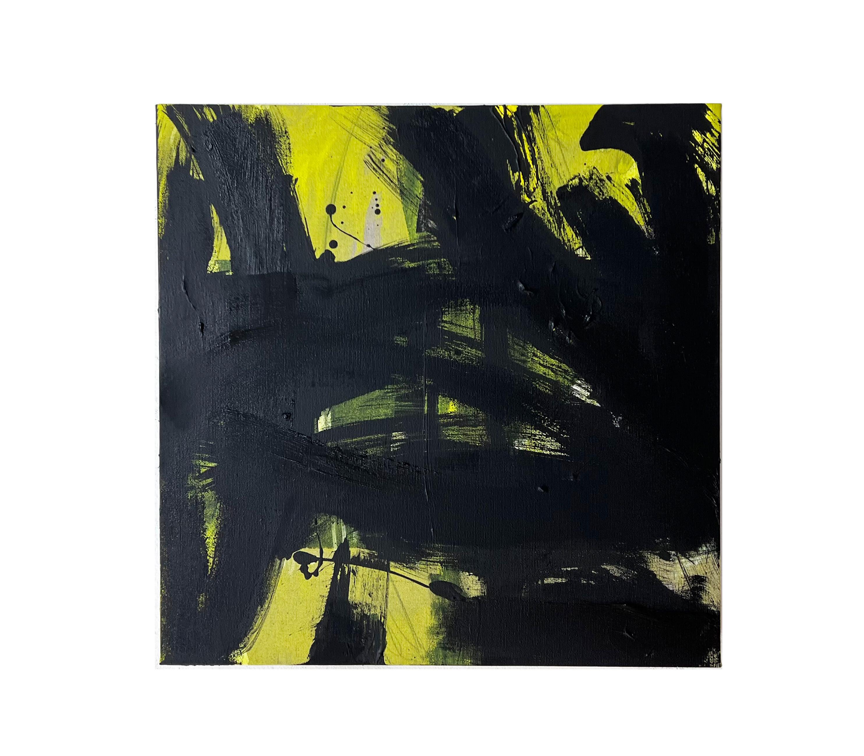 ' We ' original abstract painting on linen - Painting by Christian Möller