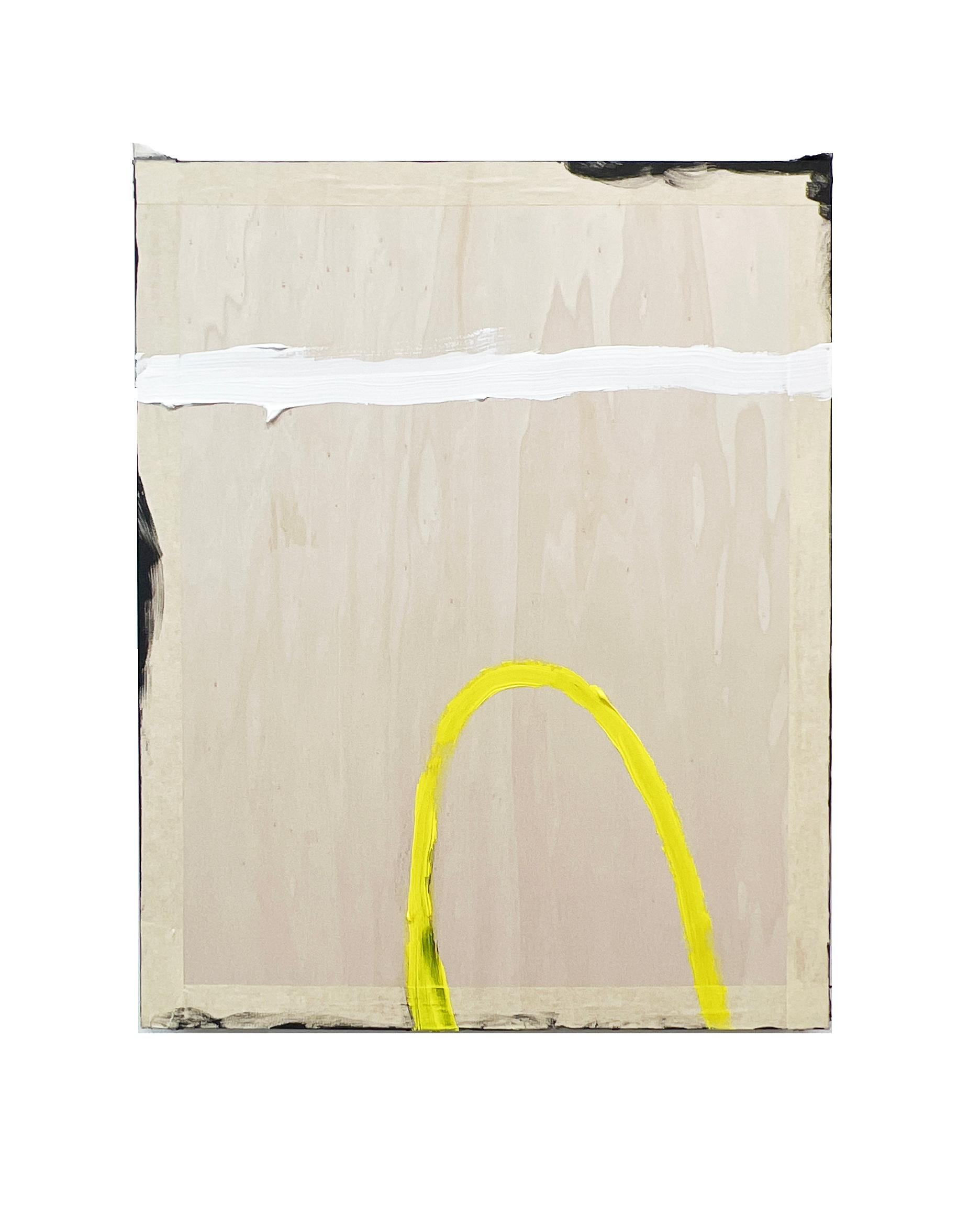 Yellow Arc - original abstract painting  - Painting by Christian Möller