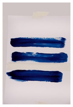 Abstract Art Archival Print Three Stripes Blue Christian Möller Signed