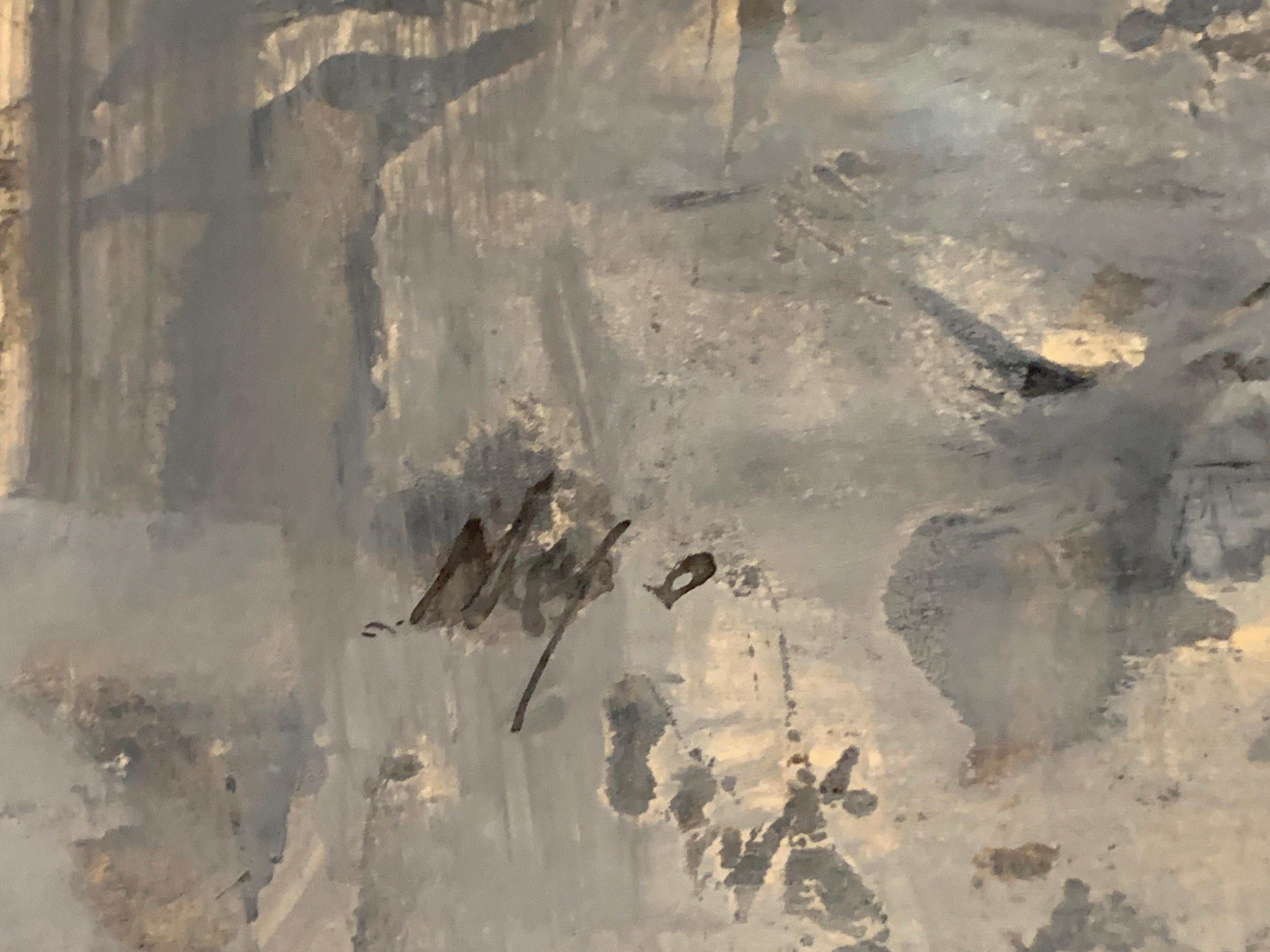Bateaux dans les Nuages von Christian Nepo, impressionistisches Gemälde auf Papier im Angebot 5