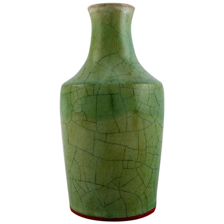 Christian Poulsen, Denmark, Unique Vase in Glazed Ceramics