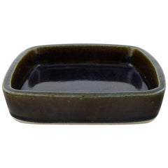 Christian Poulsen Unique Ceramic Dish, Own Workshop, Mid-20th Century