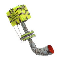 CHRISTIAN QUICENO 2016-17 Conceptual Machine Protest Brooch In Recycled