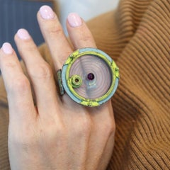 CHRISTIAN QUICENO 2017 Conceptual Sculptural Ring In Recycled Materials