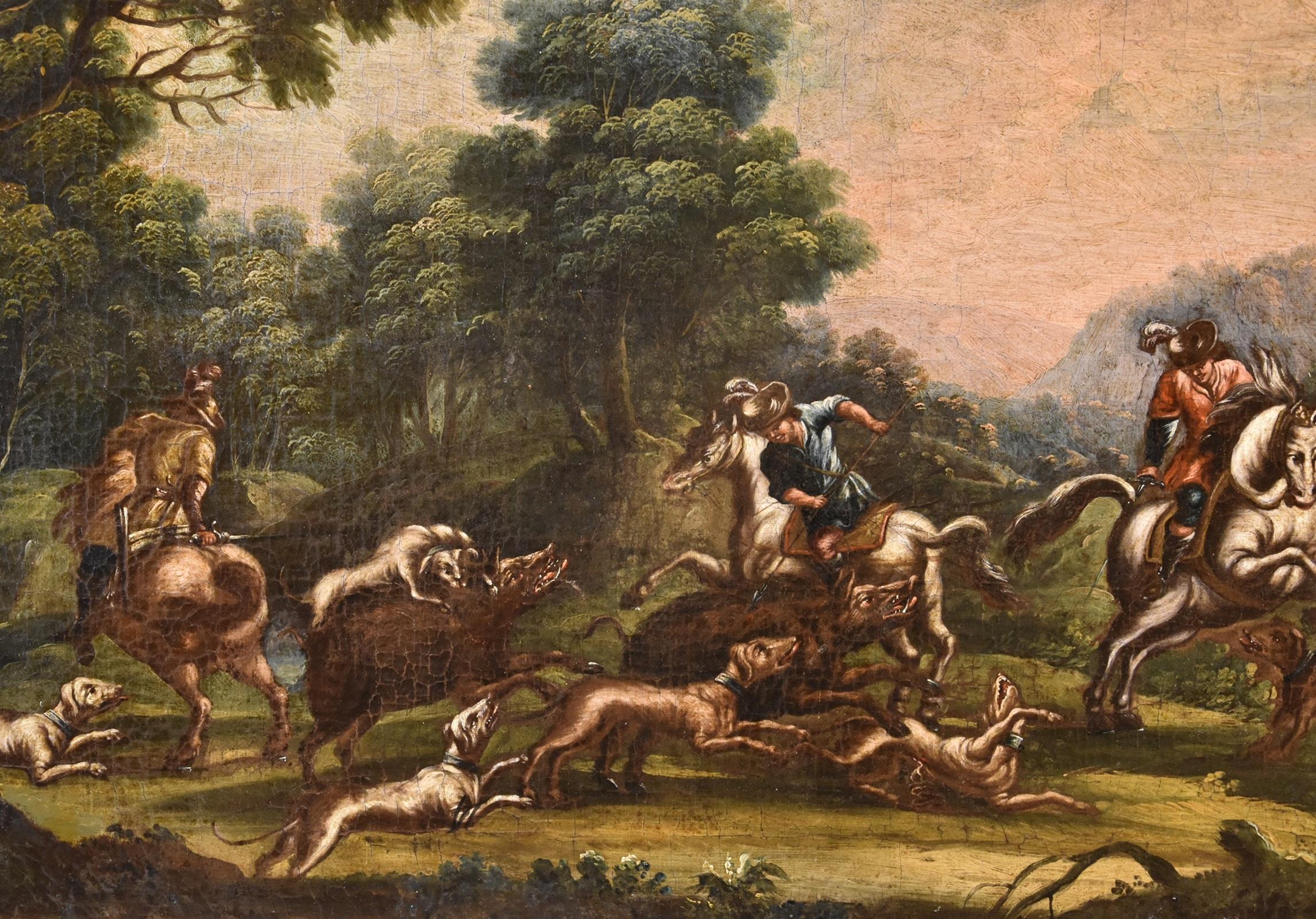 Landscape Reder 17/18th Century Pait OIl on canvas Old master For Sale 8