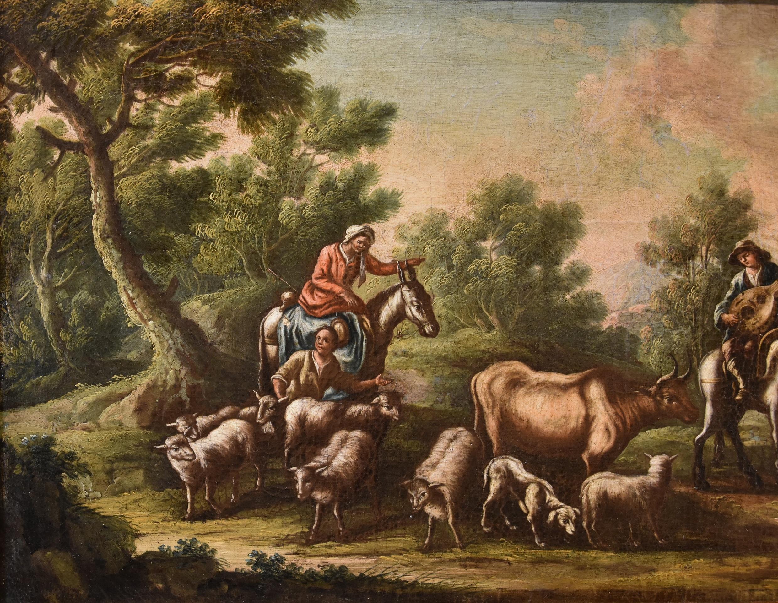 Landscape Reder 17/18th Century Pait OIl on canvas Old master For Sale 1