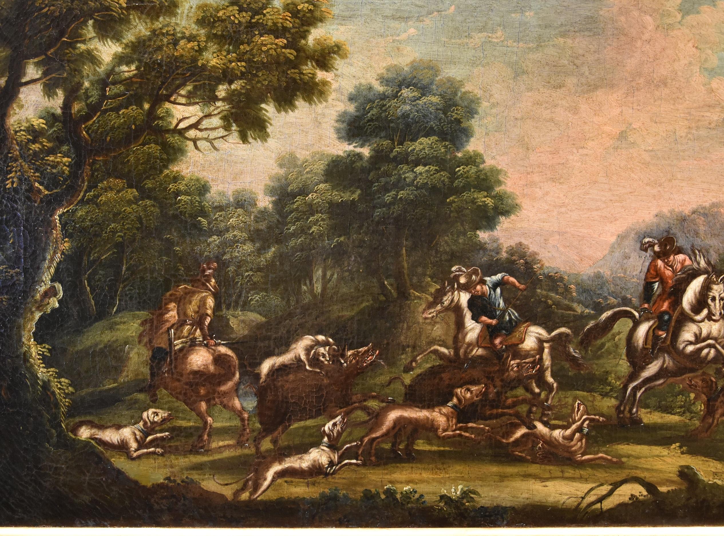 Landscape Reder 17/18th Century Pait OIl on canvas Old master For Sale 1