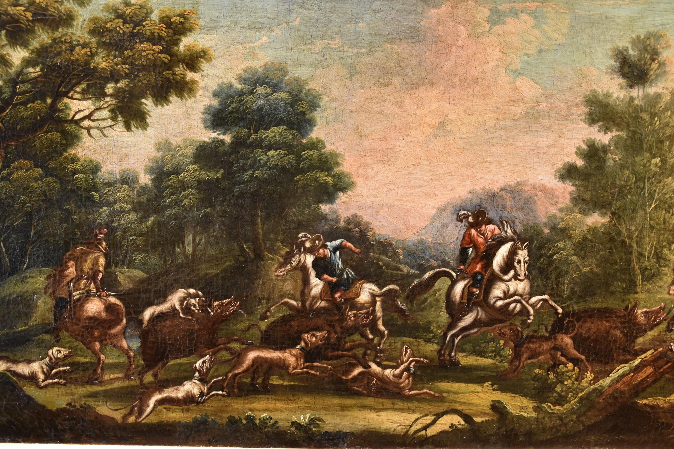 Landscape Reder 17/18th Century Pait OIl on canvas Old master For Sale 3