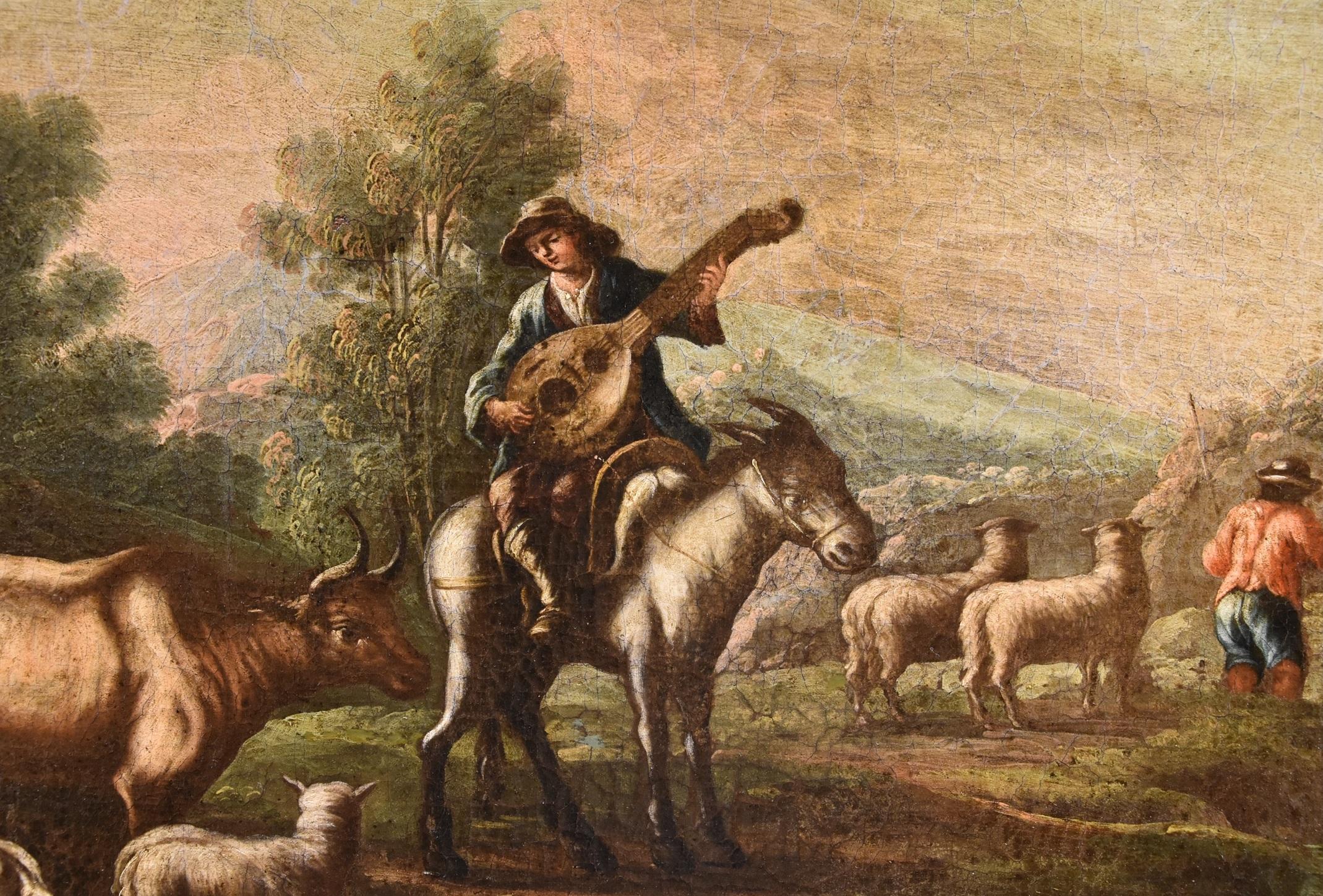 Landscape Reder 17/18th Century Pait OIl on canvas Old master For Sale 4