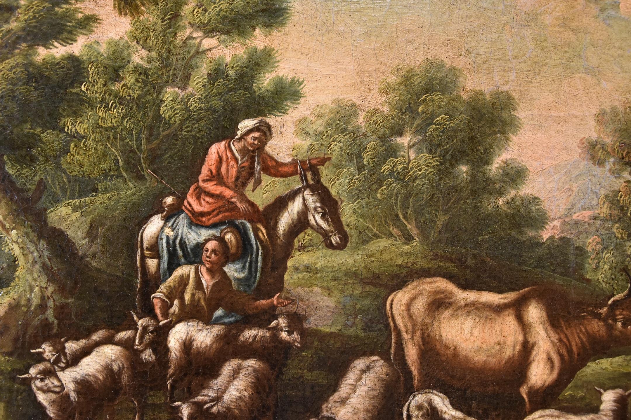 Landscape Reder 17/18th Century Pait OIl on canvas Old master For Sale 5