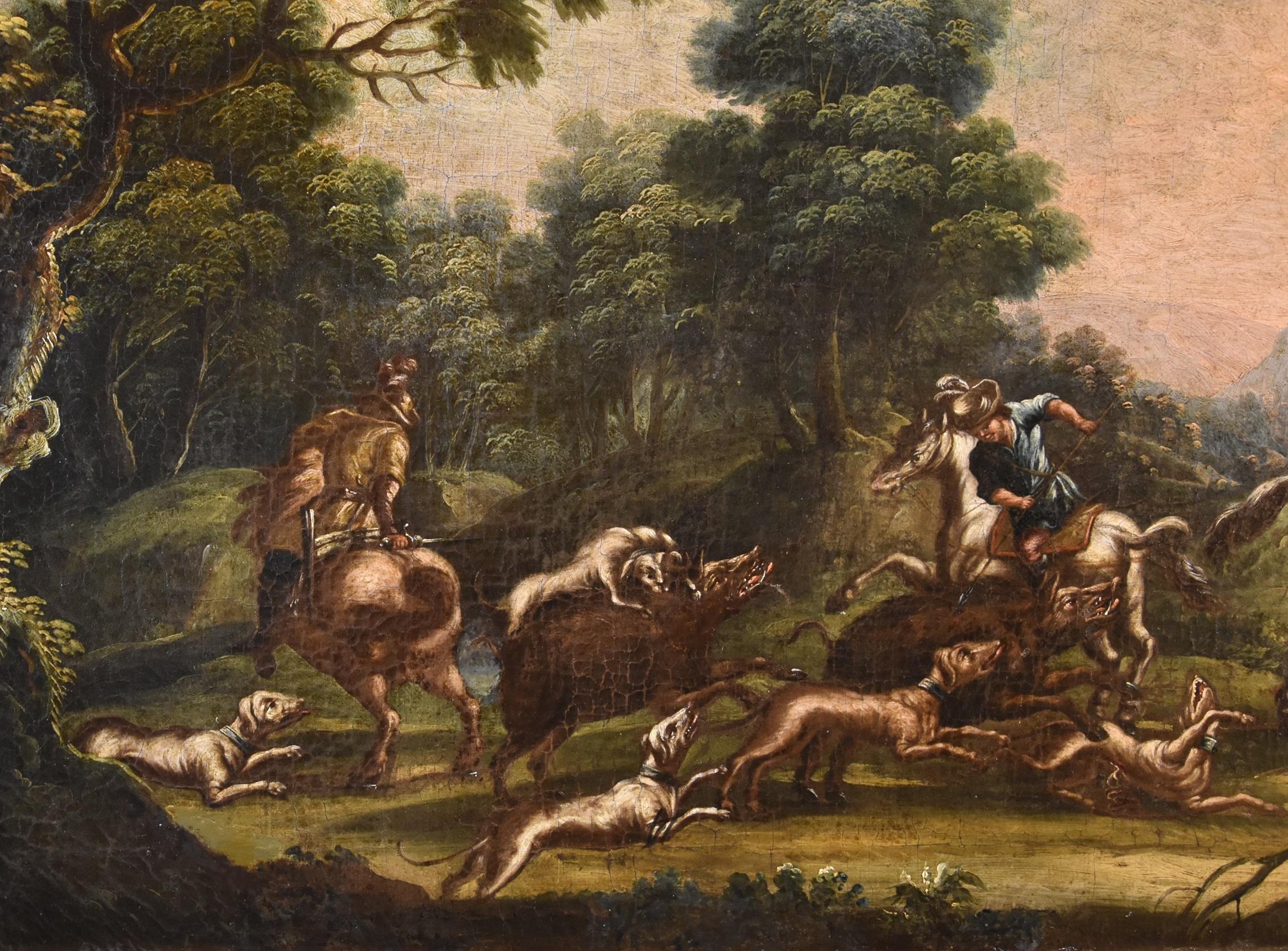 Landscape Reder 17/18th Century Pait OIl on canvas Old master For Sale 6